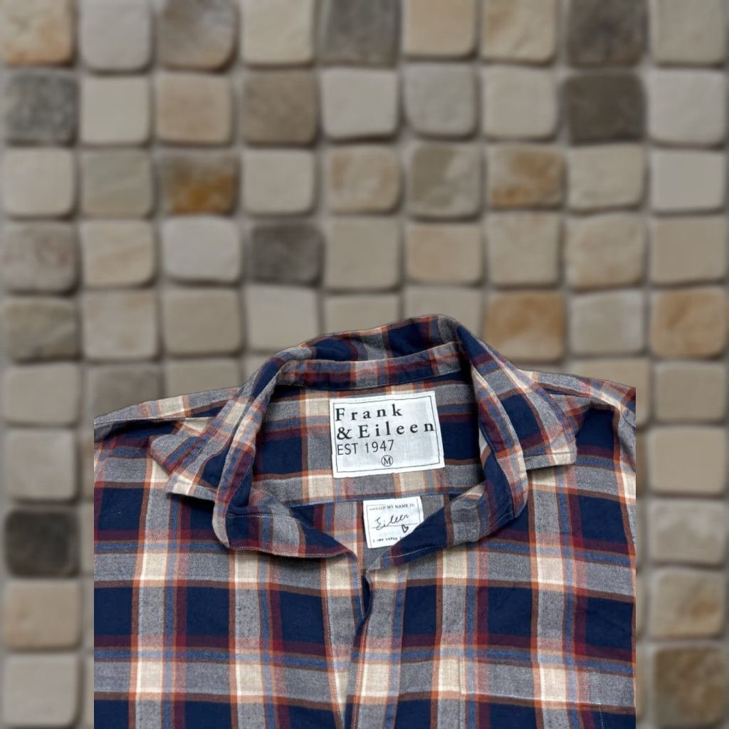 Frank & Eileen Frank & Eileen Shirt Womens Medium Multicolor Cotton Knit Blouse Blouse Long Sleeve Button Collared Casual Spring Summer Fall Mens Womens Girls Boys Size M / US 6-8 / IT 42-44 - 1 Thumbnail