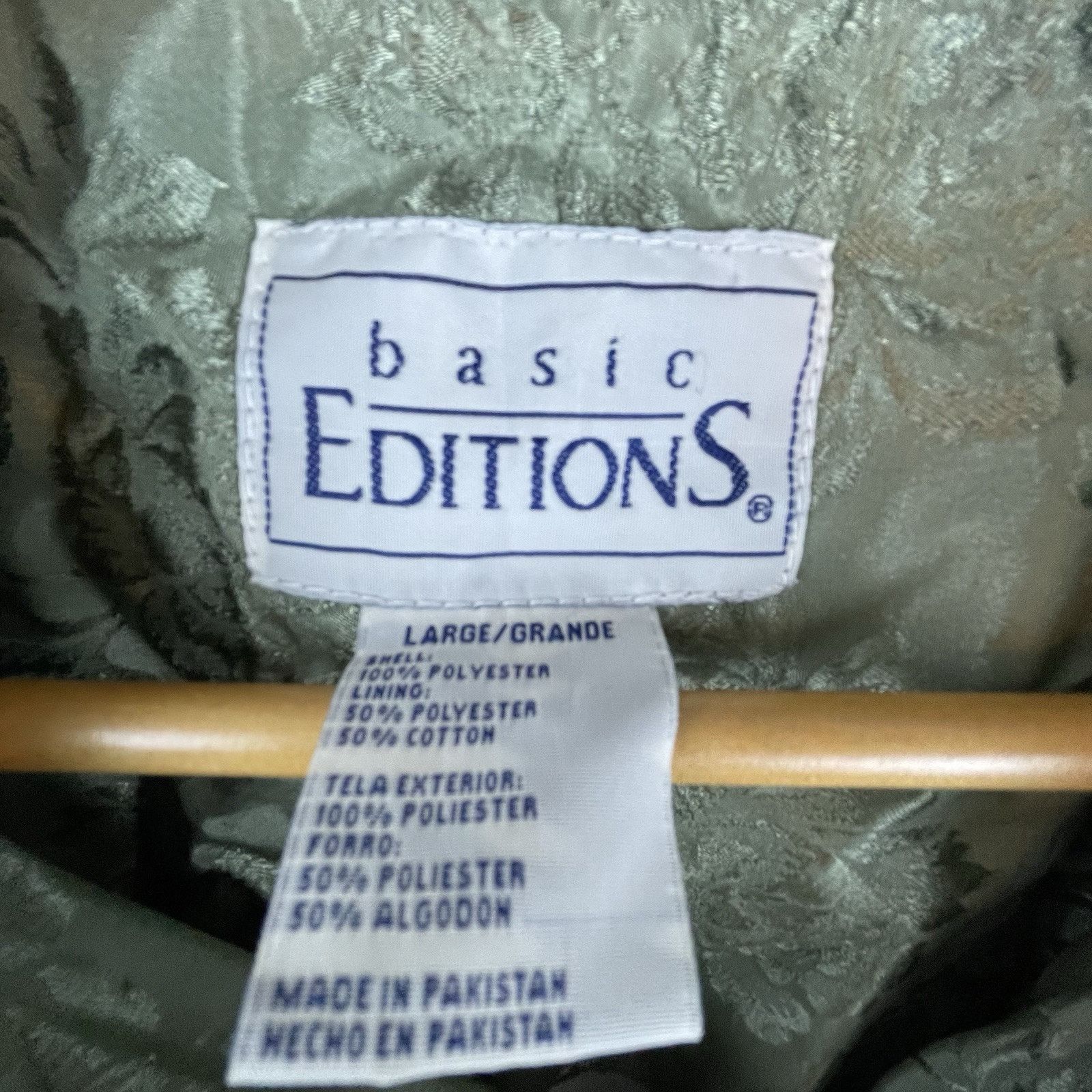 Basic Editions Basic Editions Track Suit Womens L Satin Windbreaker Grandma Size L / US 10 / IT 46 - 3 Thumbnail