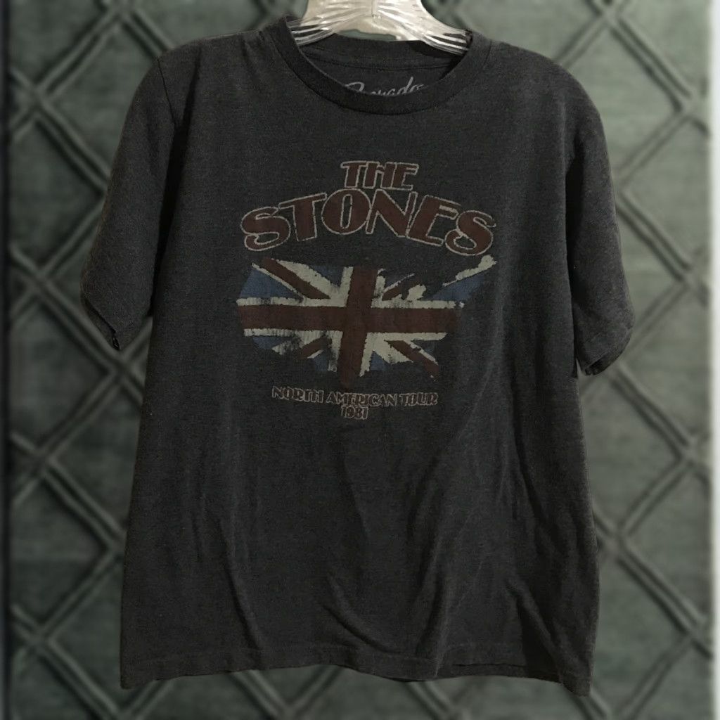 Bravado Bravado T-Shirt The Stones North American Tour 1981 Graphic Tee Size M Gray Mens Size US M / EU 48-50 / 2 - 1 Thumbnail