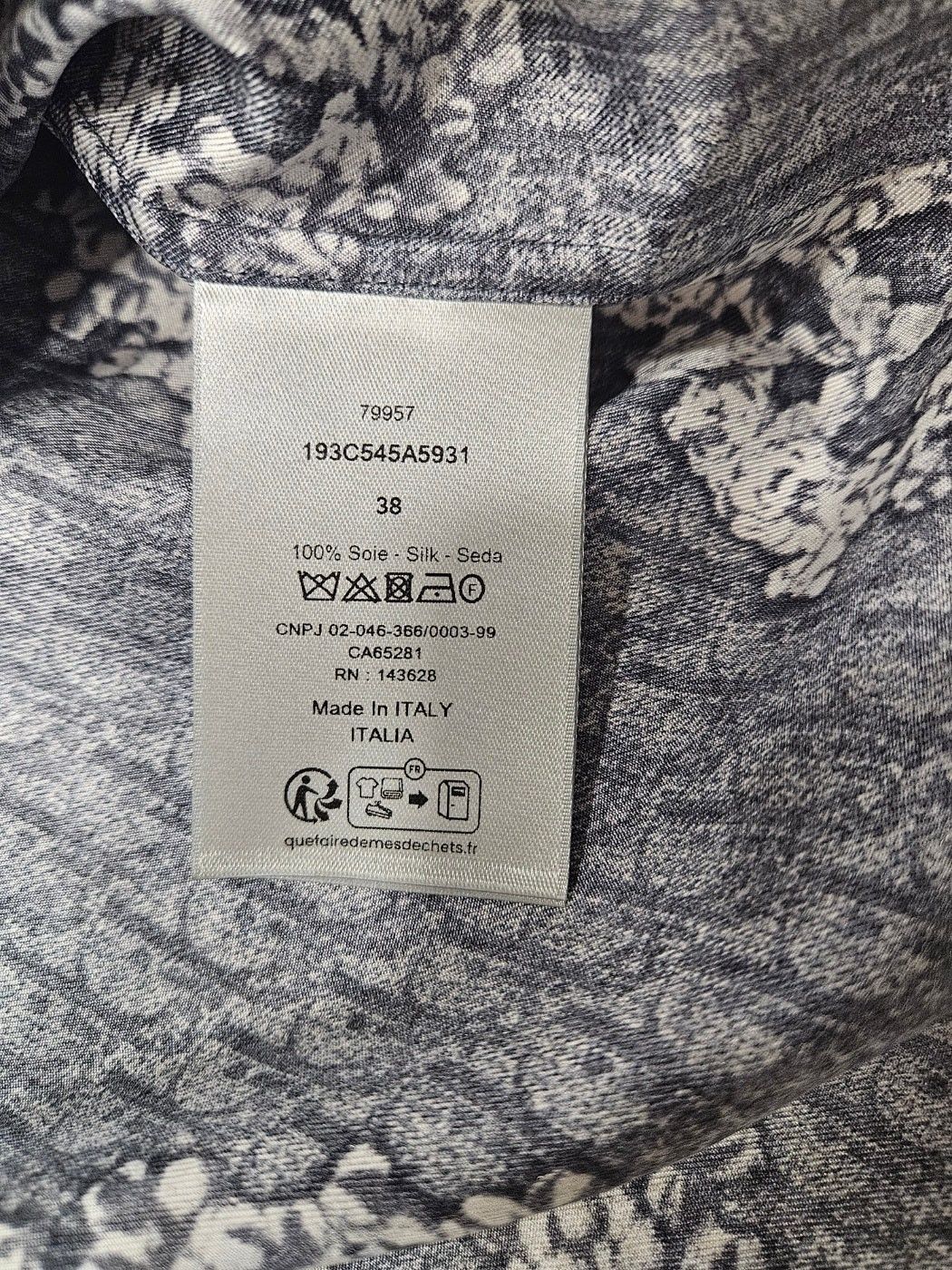 Dior Dior X Denim Tiers Dior Tiers Silk Short Sleeve Shirt Size US S / EU 44-46 / 1 - 3 Thumbnail