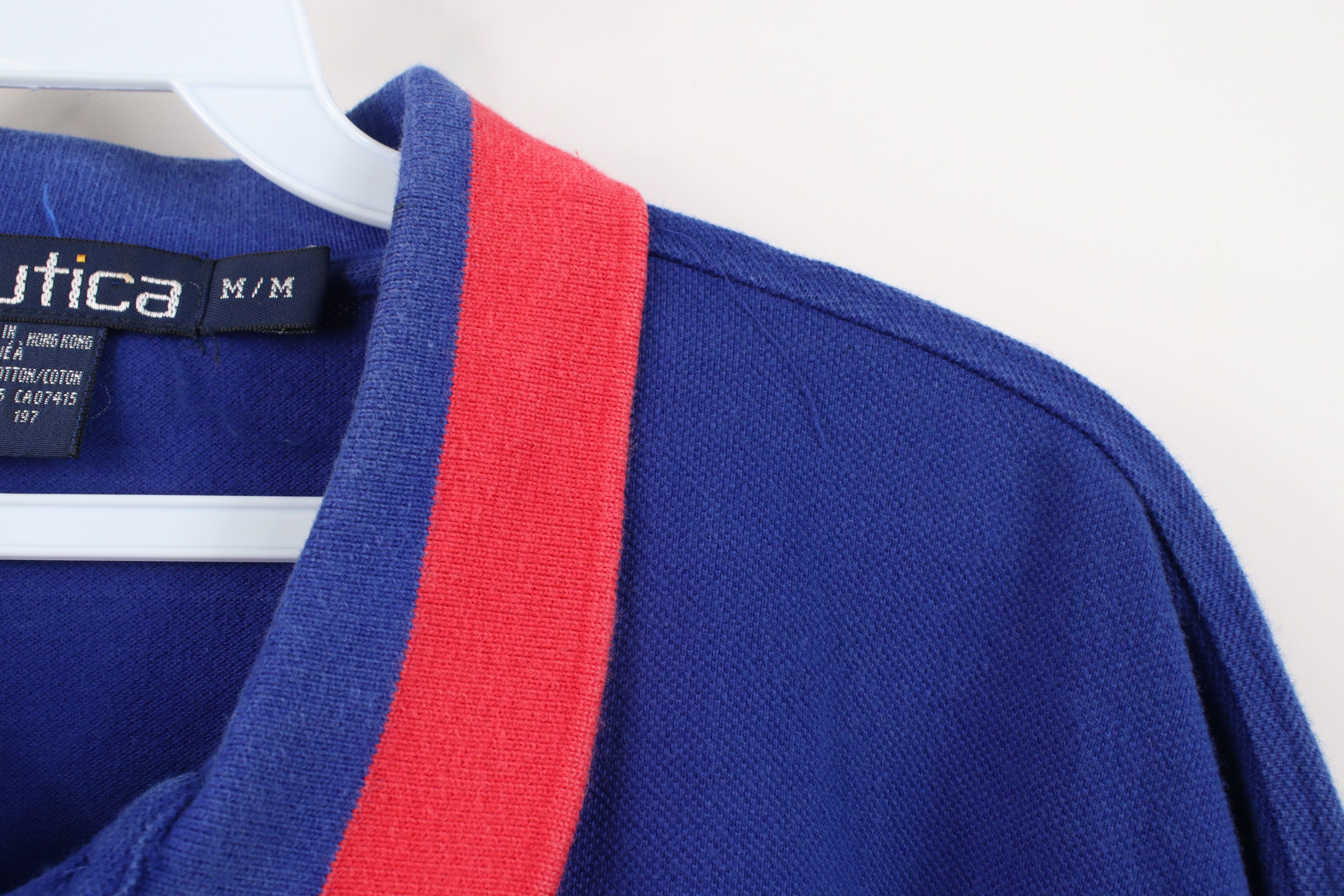 Nautica Vintage 90s Nautica Spell Out Collared Golf Polo Shirt Blue Size US M / EU 48-50 / 2 - 5 Thumbnail