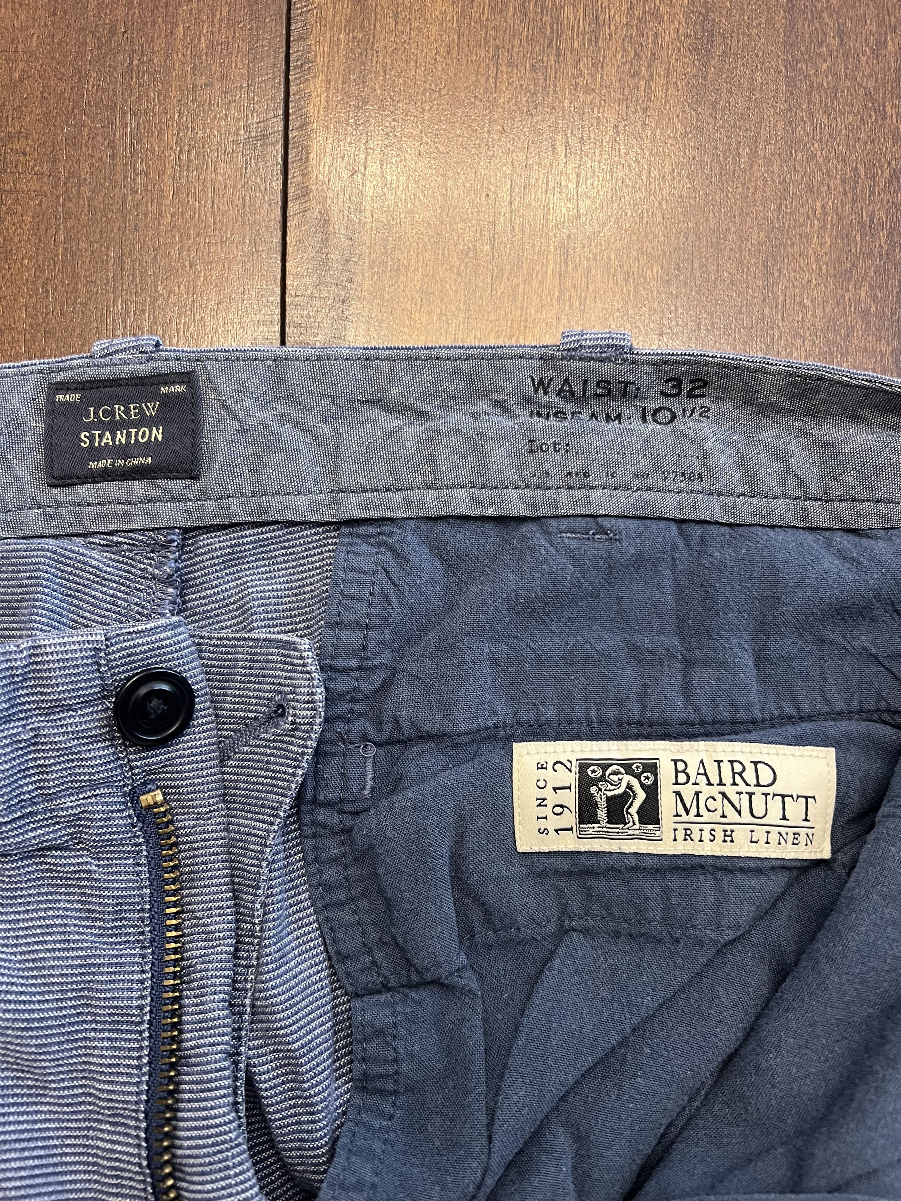 J.Crew J Crew men's linen shorts in a light blue, size 32 Size US 32 / EU 48 - 3 Thumbnail