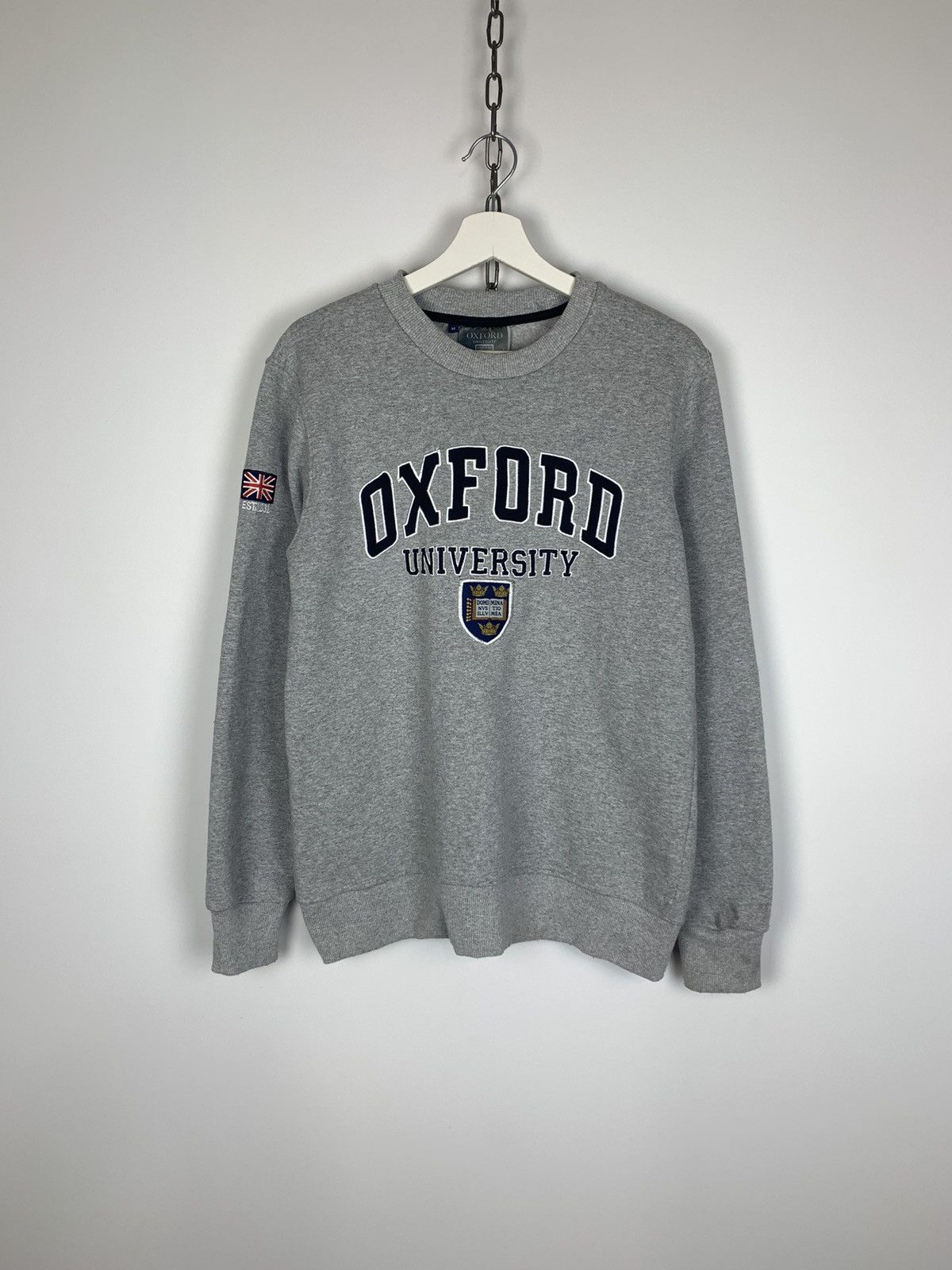 Oxxford Clothes Oxford University Sweatshirt Crewneck Center Logo Gray M Size US M / EU 48-50 / 2 - 1 Thumbnail