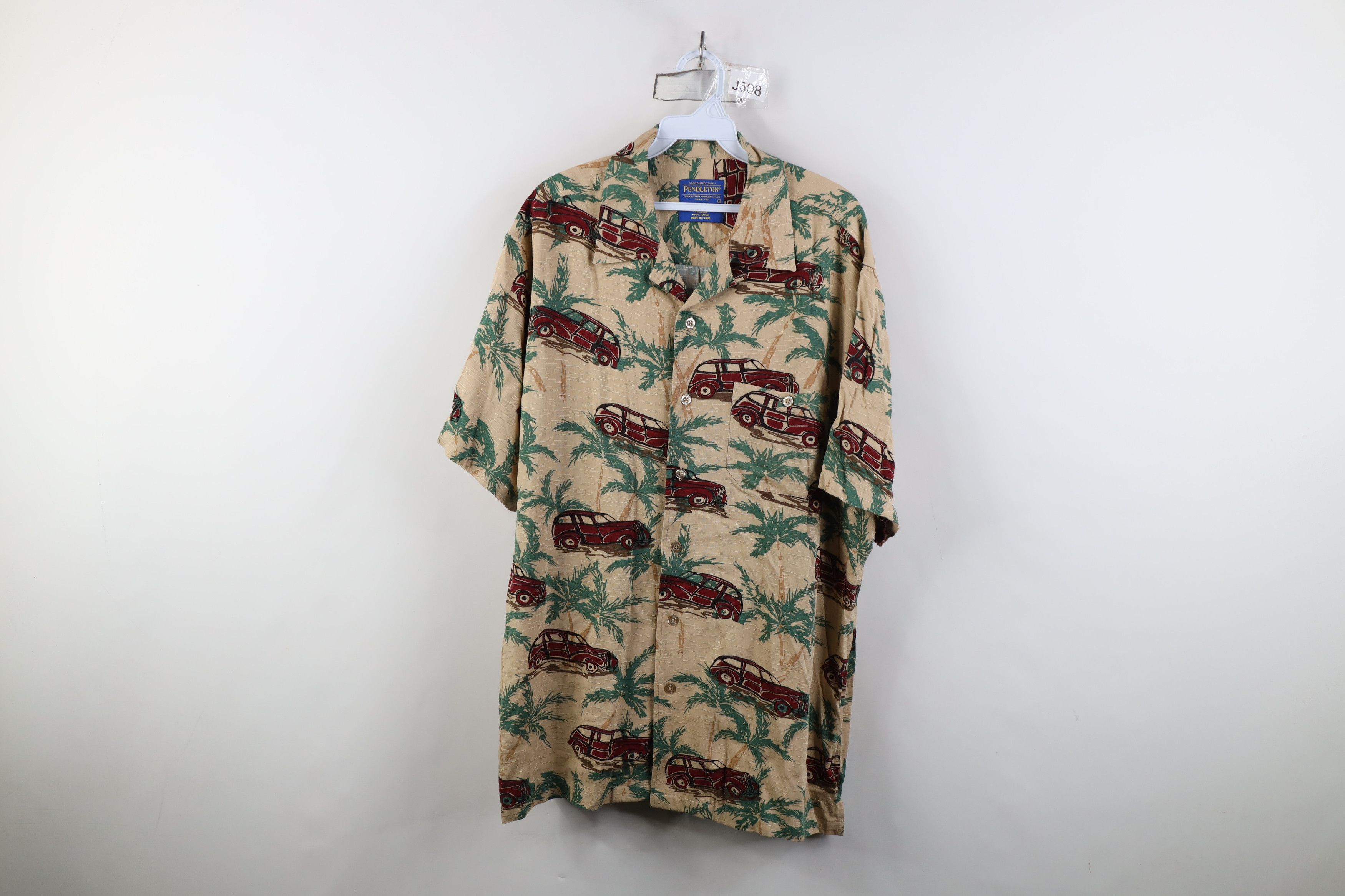 Pendleton Vintage 90s Pendleton Looped Camp Collar Button Shirt Size US L / EU 52-54 / 3 - 1 Thumbnail