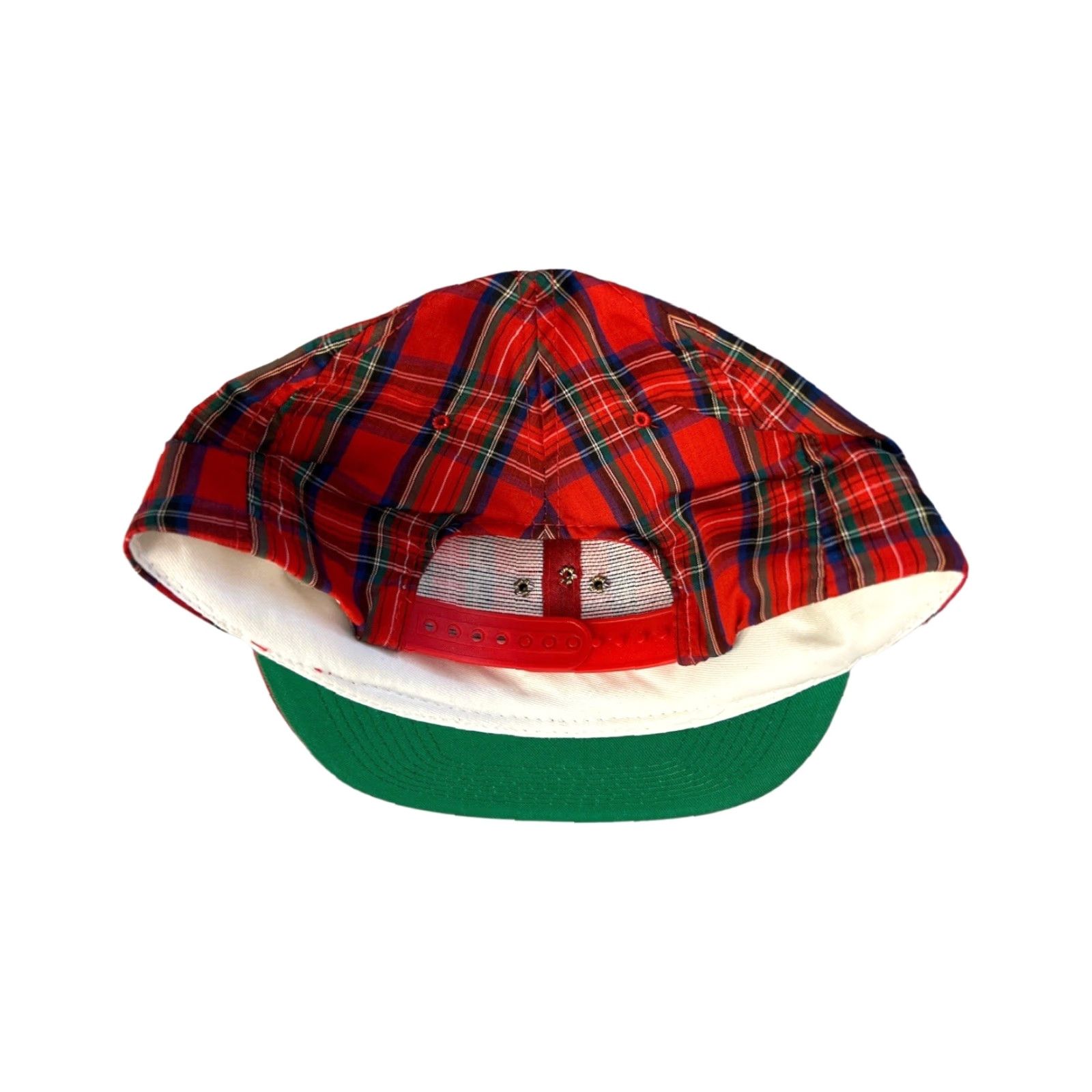 Vintage VINTAGE KC Tartan Plaid Weed Snap Back Hat Cap Men One Size Red 90s NWOT Adults Mens Size ONE SIZE - 8 Thumbnail