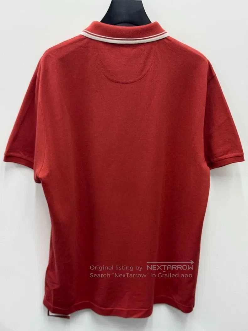 Loro Piana Loro Piana Men's Red Striped Short Sleeve Polo Shirt Size US XL / EU 56 / 4 - 4 Thumbnail