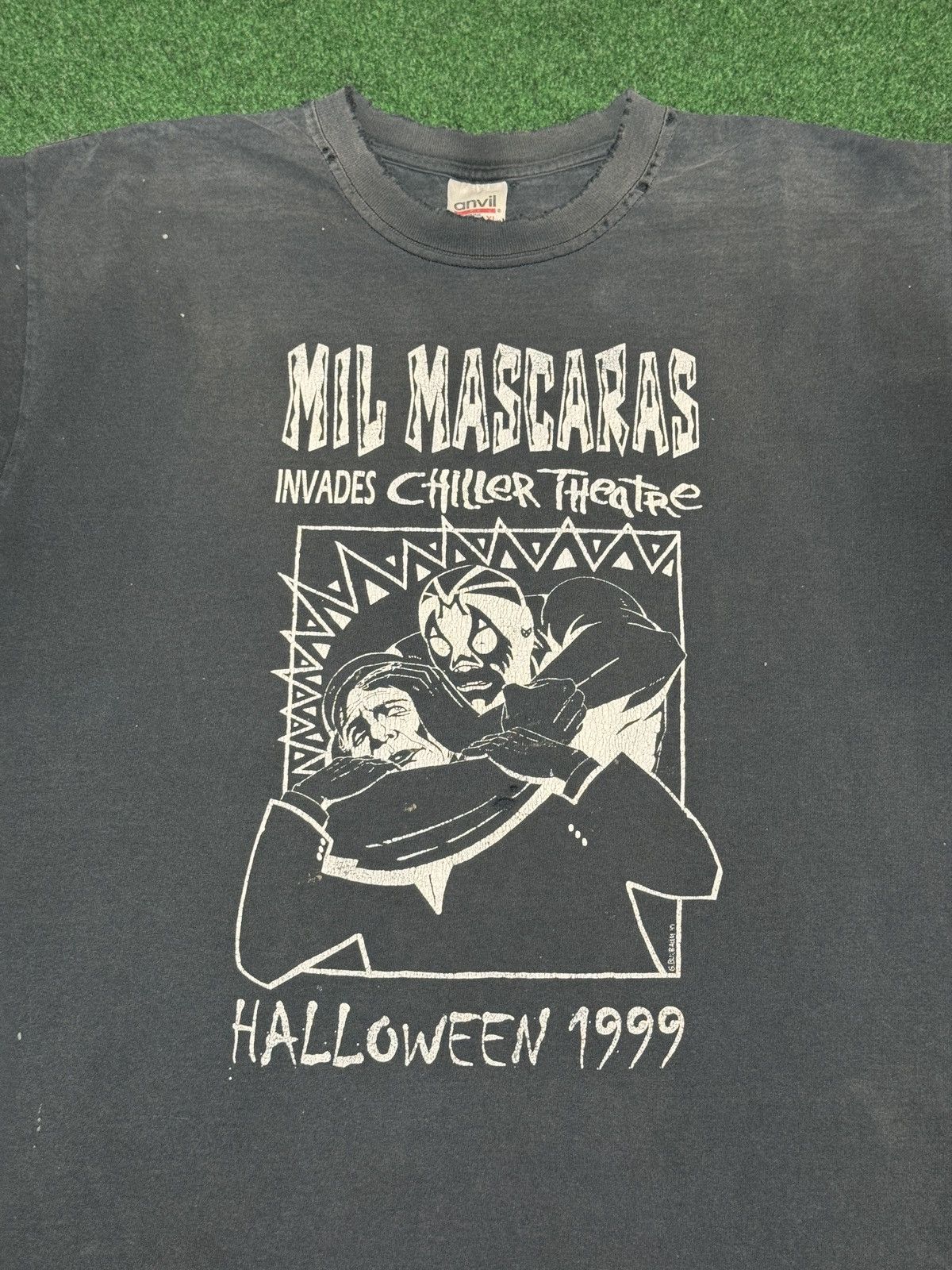 Vintage Mil Máscaras Luchador Wrestler Vtg 90s Halloween XL T Shirt Size US XL / EU 56 / 4 - 2 Thumbnail