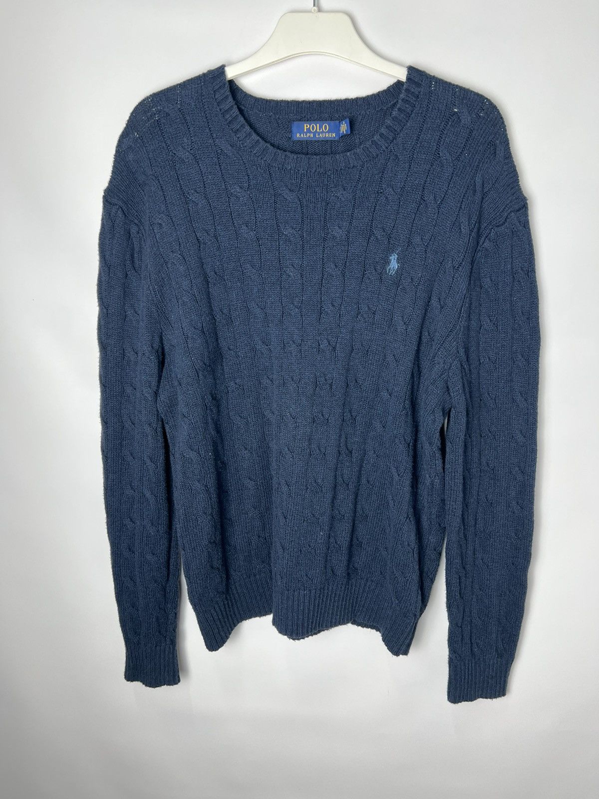 Polo Ralph Lauren Vintage streetwear Polo Ralph Lauren Cable Knit Sweater Size US L / EU 52-54 / 3 - 1 Thumbnail