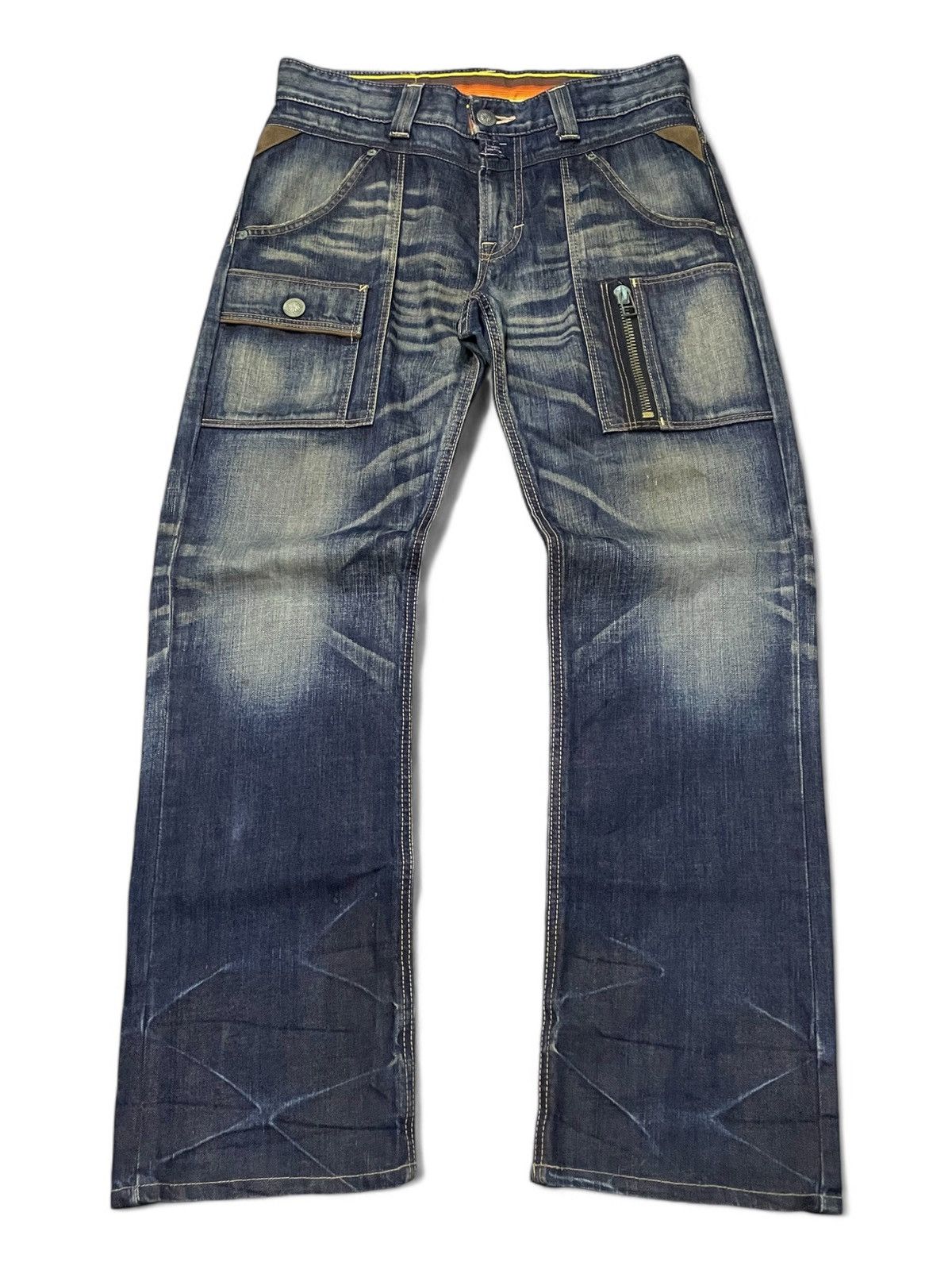 Edwin × Hysteric Glamour × Japanese Brand Edwin Bush Pocket Mud Wash Claw Mark Loose Denim Pants Size US 32 / EU 48 - 1 Thumbnail