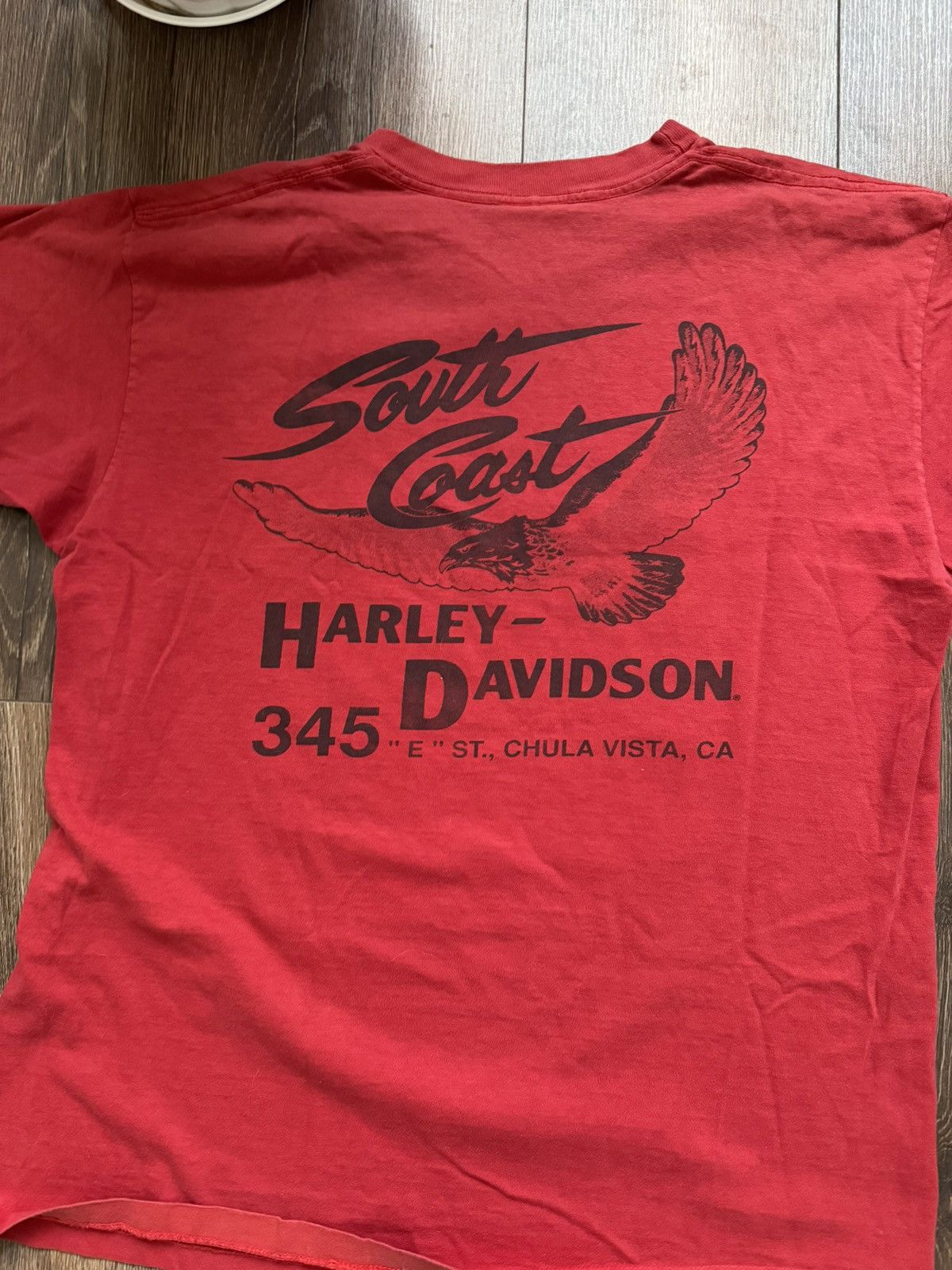 Harley Davidson Vintage Harley Davidson 1991 men’s big logo red t shirt Size US L / EU 52-54 / 3 - 11 Thumbnail