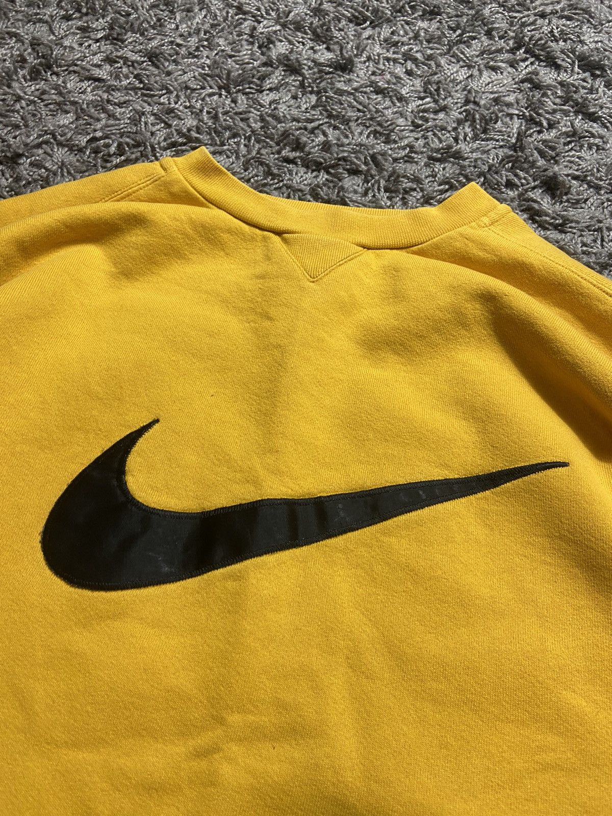 Nike × Vintage NIKE VINTAGE CENTRE LOGO BIG SWOOSH COTTON 90s SWEATSHIRT Size US L / EU 52-54 / 3 - 3 Thumbnail