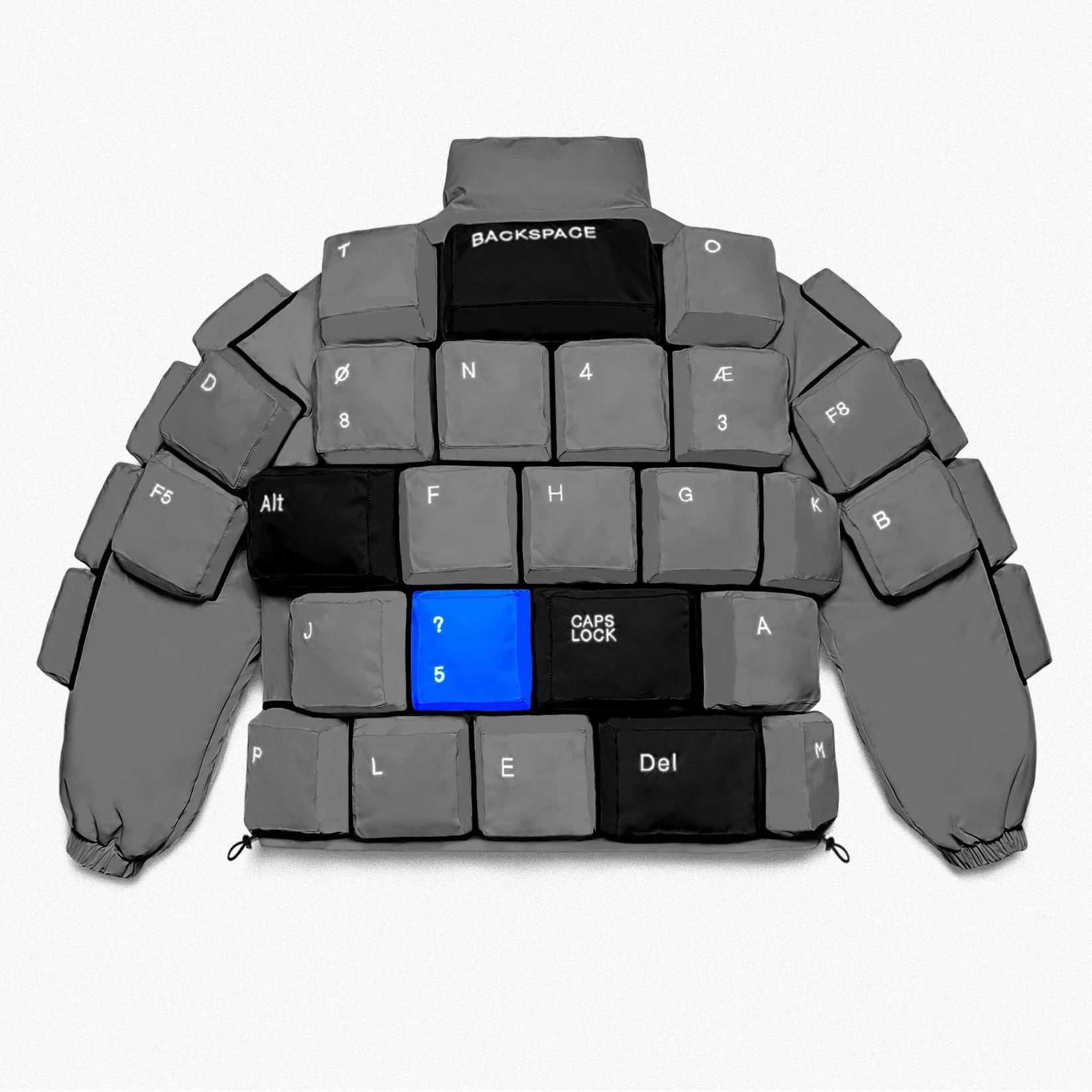 LIMINAL WORKSHOP Keyboard puffer jacket (Blue variant) Size US L / EU 52-54 / 3 - 7 Thumbnail