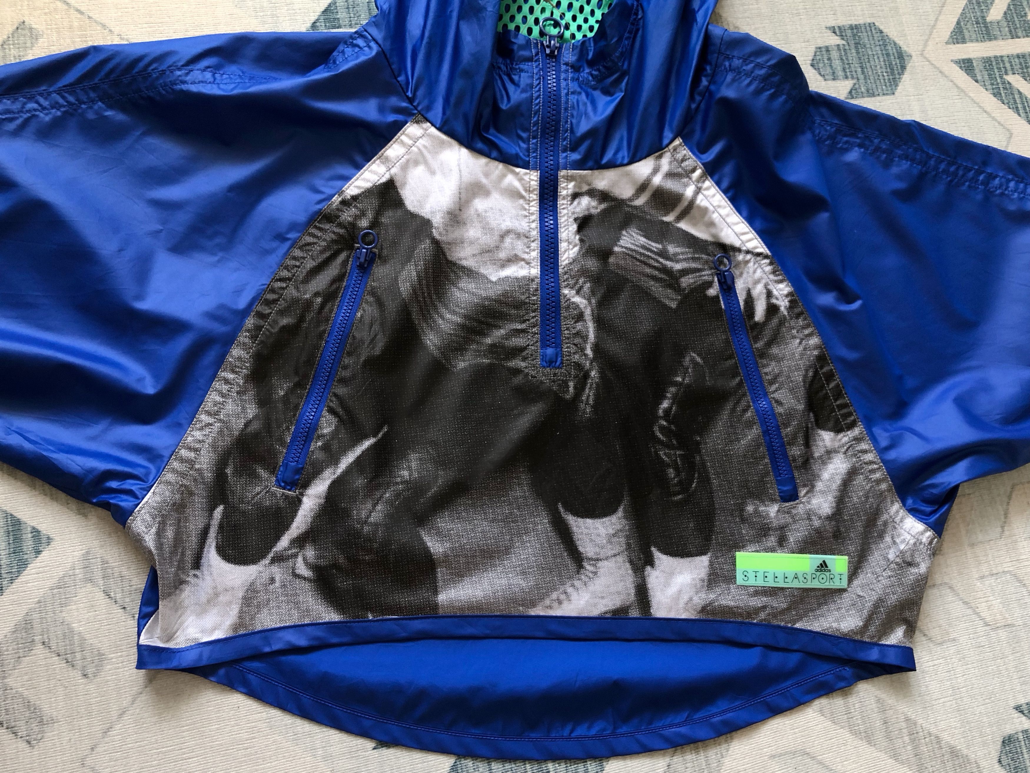Adidas × Stella McCartney RARE🔥ADIDAS STELLASPORT HALFZIPPER CROP HOODED WINDBREAKER Size S / US 4 / IT 40 - 12 Thumbnail