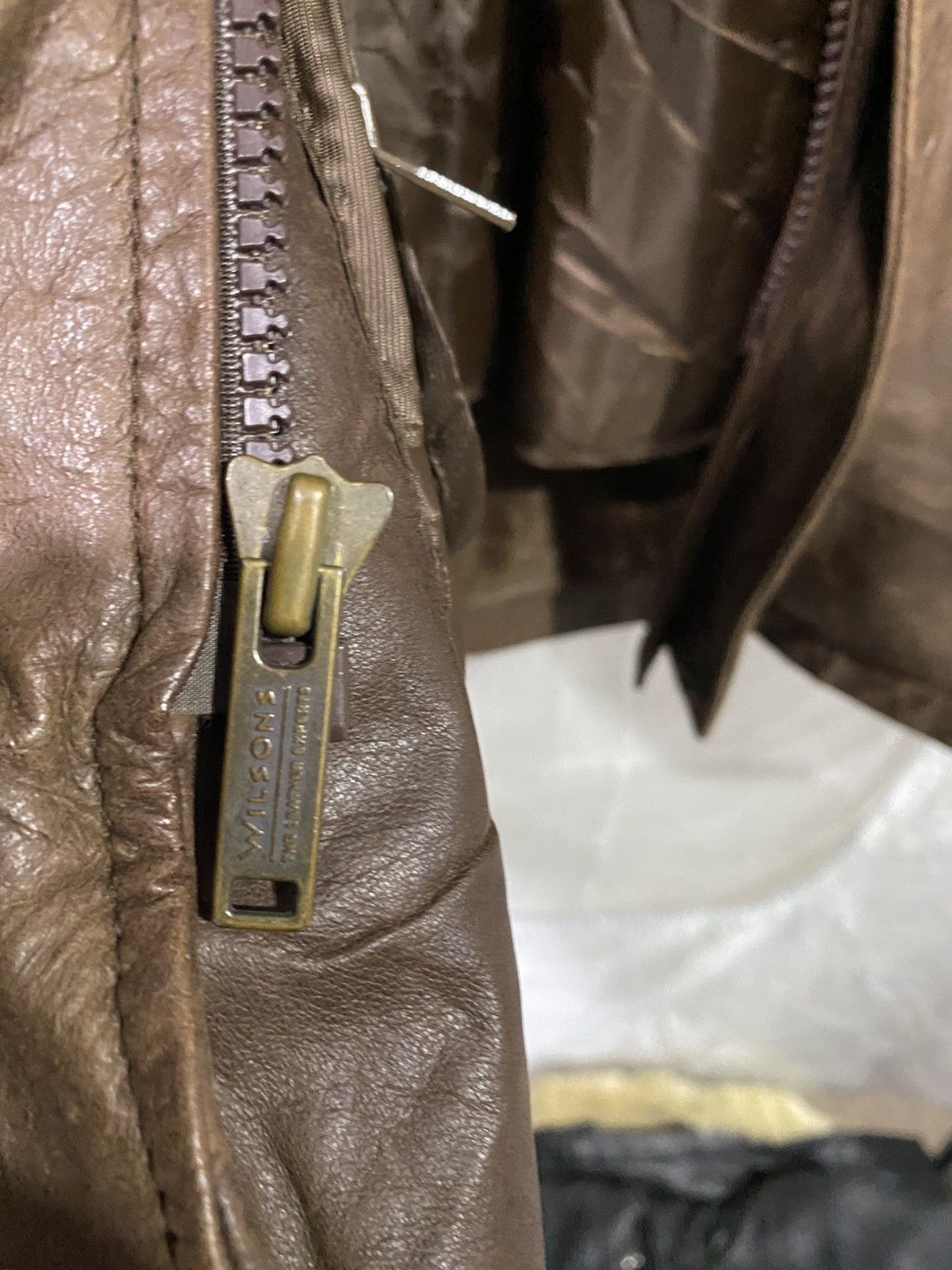 Japanese Brand Vintage Parka Leather Jacket WILSONS Size US XL / EU 56 / 4 - 9 Thumbnail