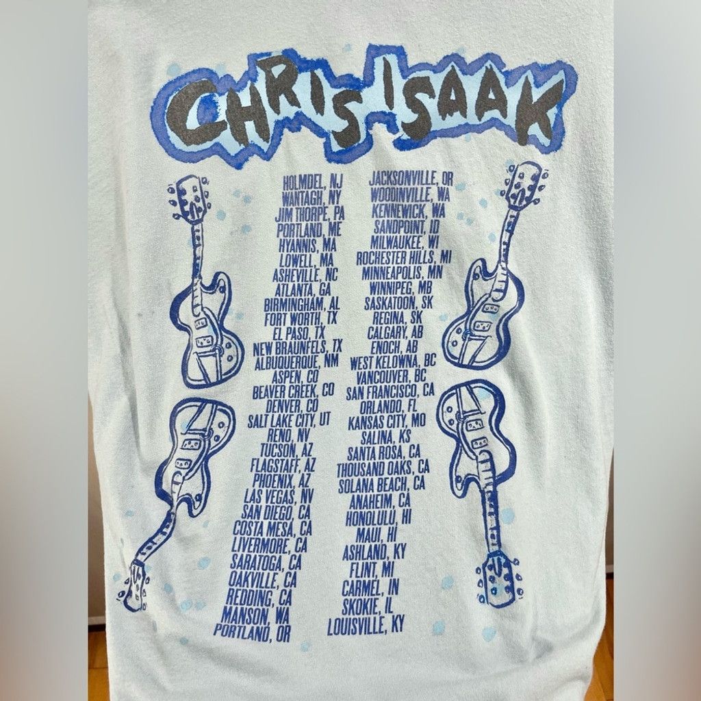 Other RARE! Signed Chris Isaak Lt Blue 2011 Tour T Shirt US XL Size US XL / EU 56 / 4 - 5 Thumbnail