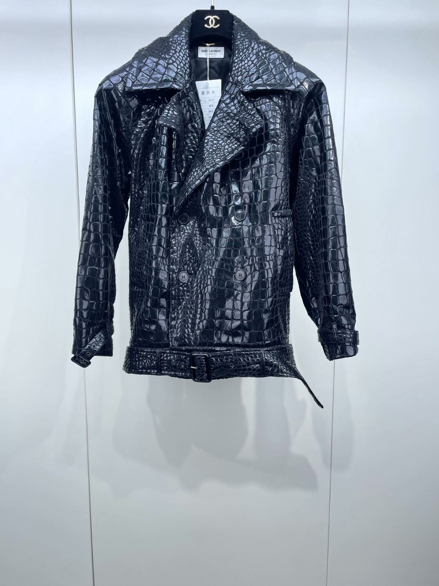 Saint Laurent Paris Saint Laurent YSL Black Crocodile Leather Jacket Size XS / US 0-2 / IT 36-38 - 1 Thumbnail