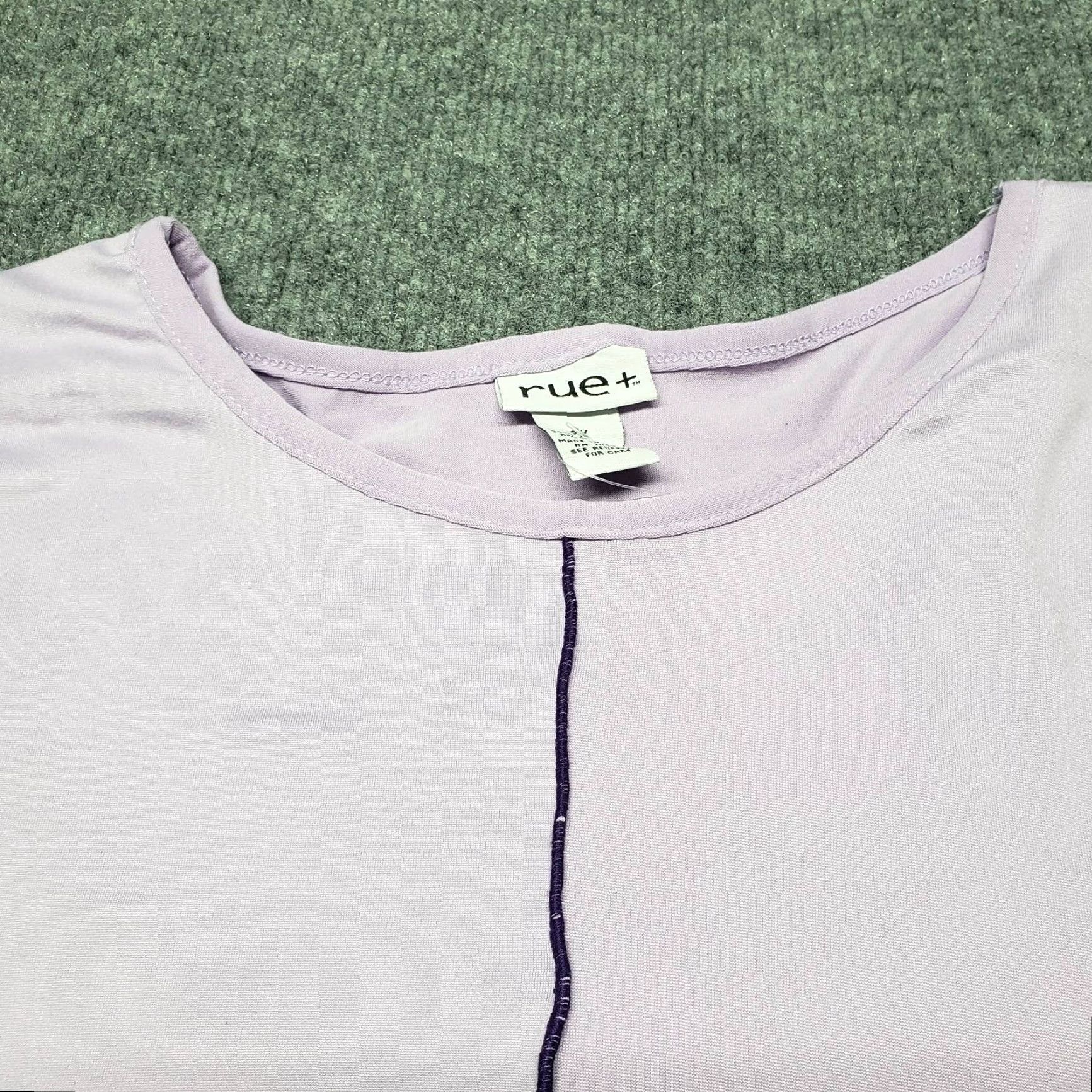 Vintage Rue21 Casual Top Womens 3X Purple Short Sleeve Cap Stretch Thick Stitch New Blouse Shirt Basic All Seasons Mens Womens Girls Boys Size XXL / US 16-18 / IT 52-54 - 2 Thumbnail