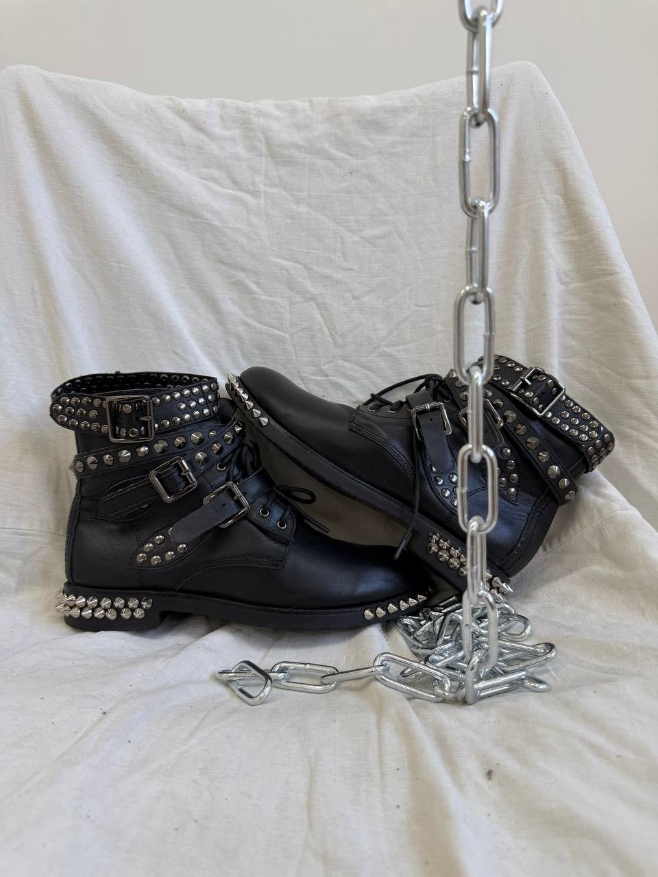 Yves Saint Laurent YvesSaintLaurent Ankle-Zip Goth Opium Style Leather Boots Size US 6.5 / IT 36.5 - 5 Thumbnail