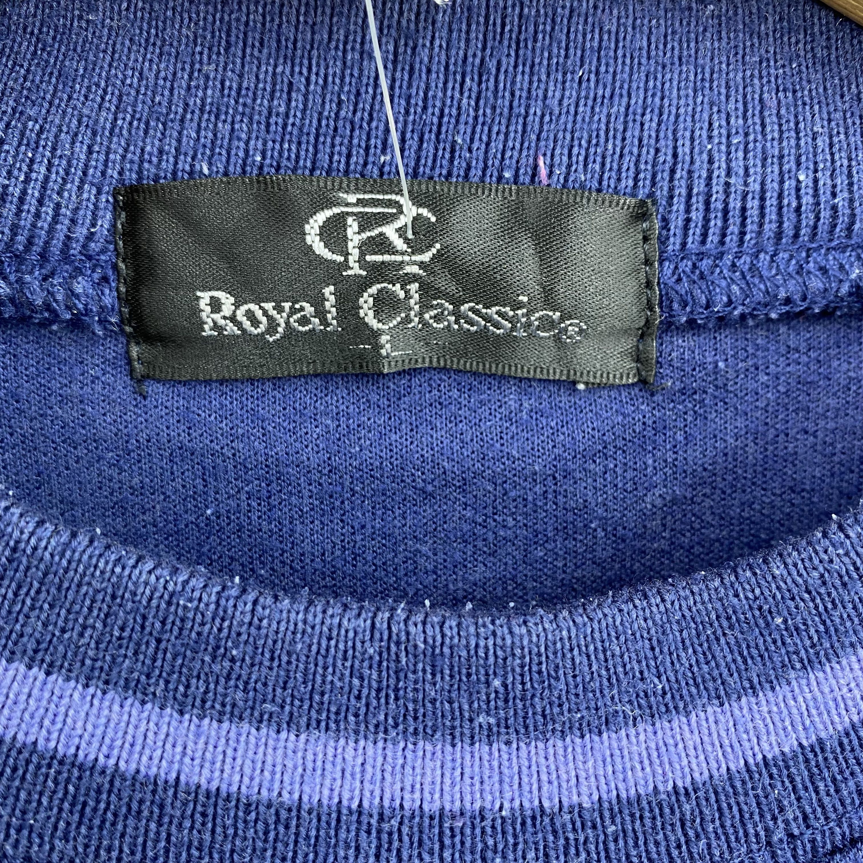 Japanese Brand Vintage 90s Royal Classic Sweater Retro Novelty Jumper Size US L / EU 52-54 / 3 - 7 Thumbnail