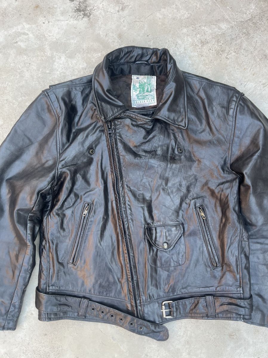 Vintage RARE 🔥 VINTAGE GOLDEN BEAR LEATHER JACKET Size US S / EU 44-46 / 1 - 12 Thumbnail