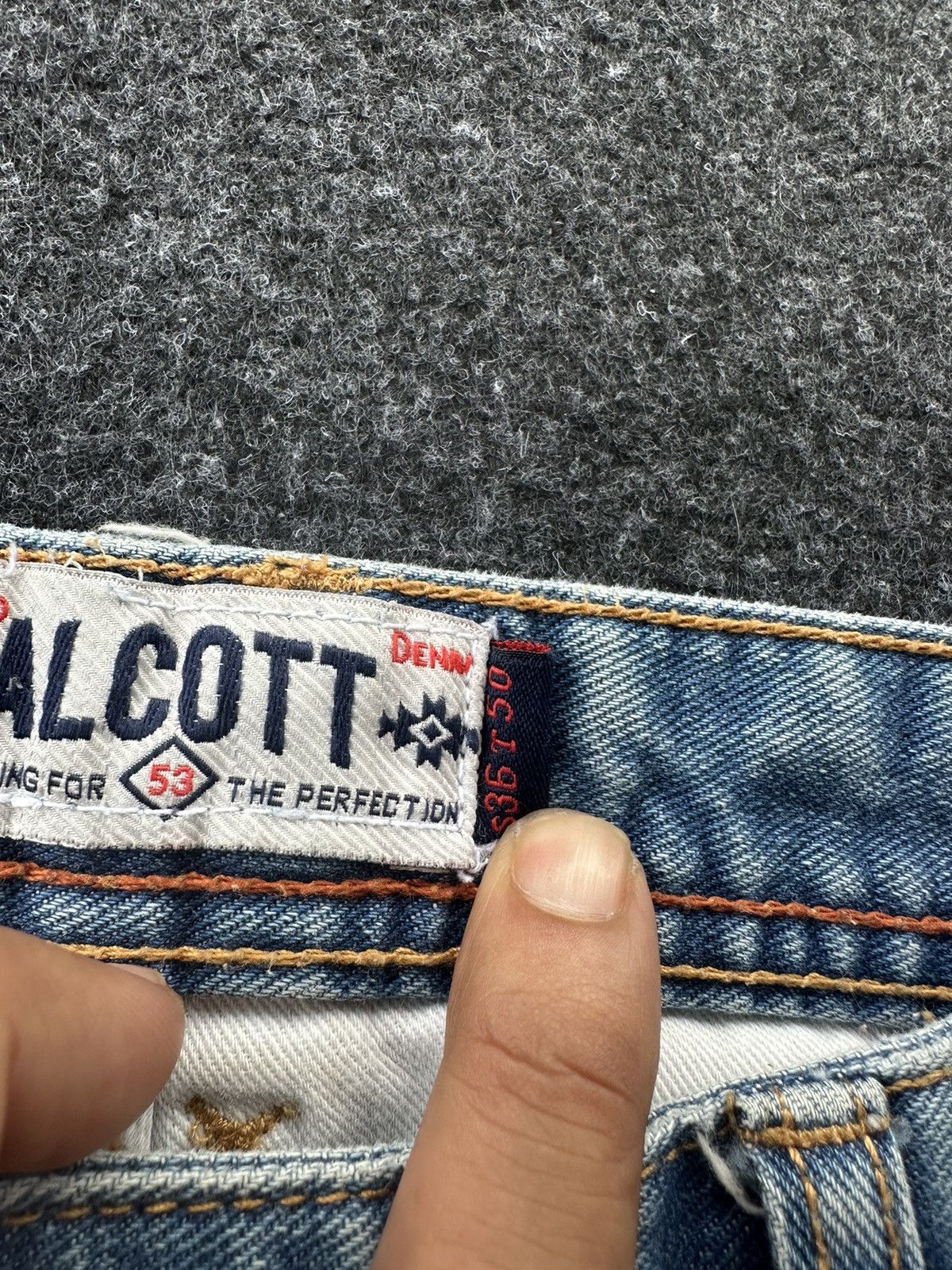 Japanese Brand Alcott Rugged Denim Distressed Washed Denim D105 Size US 34 / EU 50 - 12 Thumbnail