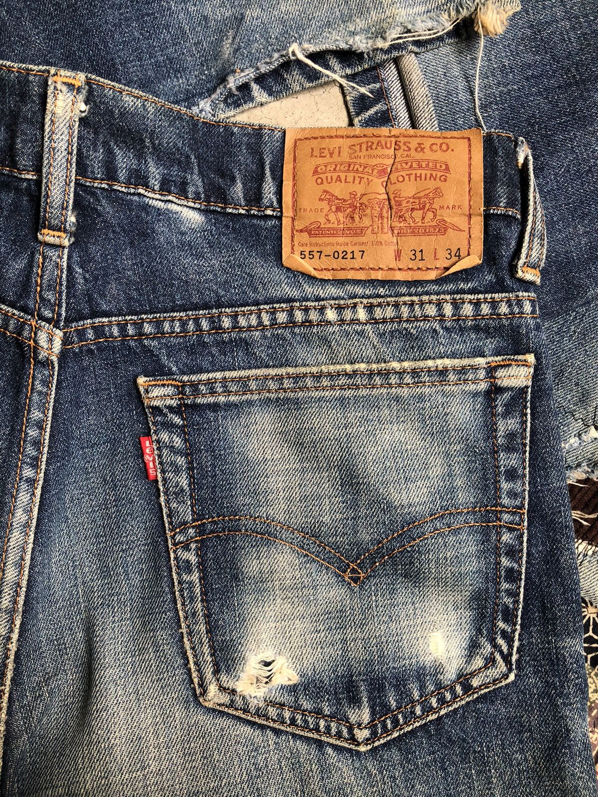 Levi's Levis 217 repairing work with patchwork and boro Size US 30 / EU 46 - 3 Thumbnail