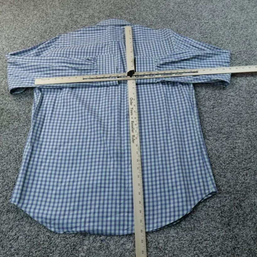 Peter Millar Peter Millar Shirt Mens L Blue Green Check Button-Up Long Sleeve Casual Preppy Size US L / EU 52-54 / 3 - 6 Thumbnail