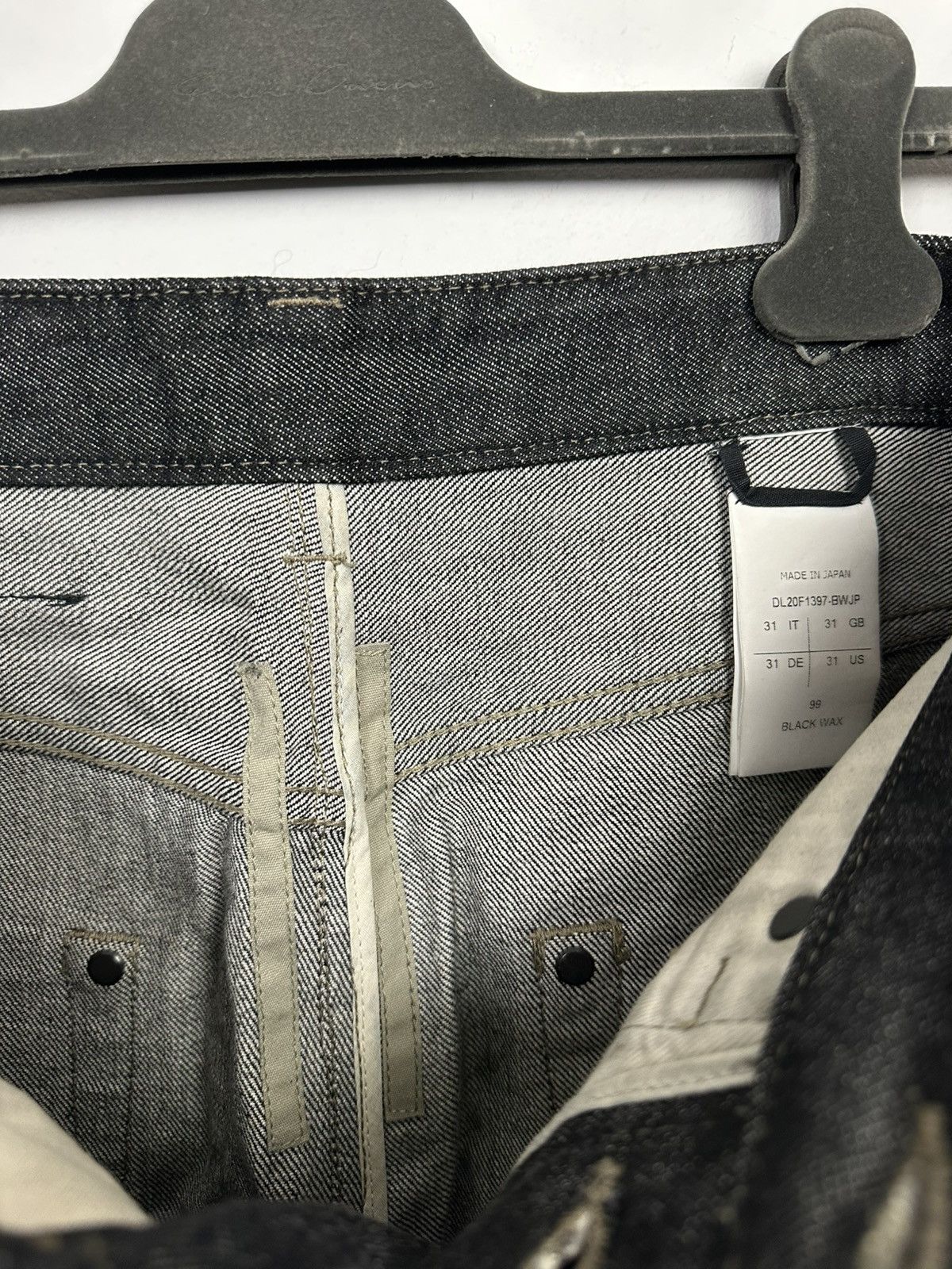Rick Owens Drkshdw DRKSHDW Waxed Collapse Cut Denim Size US 31 - 7 Thumbnail