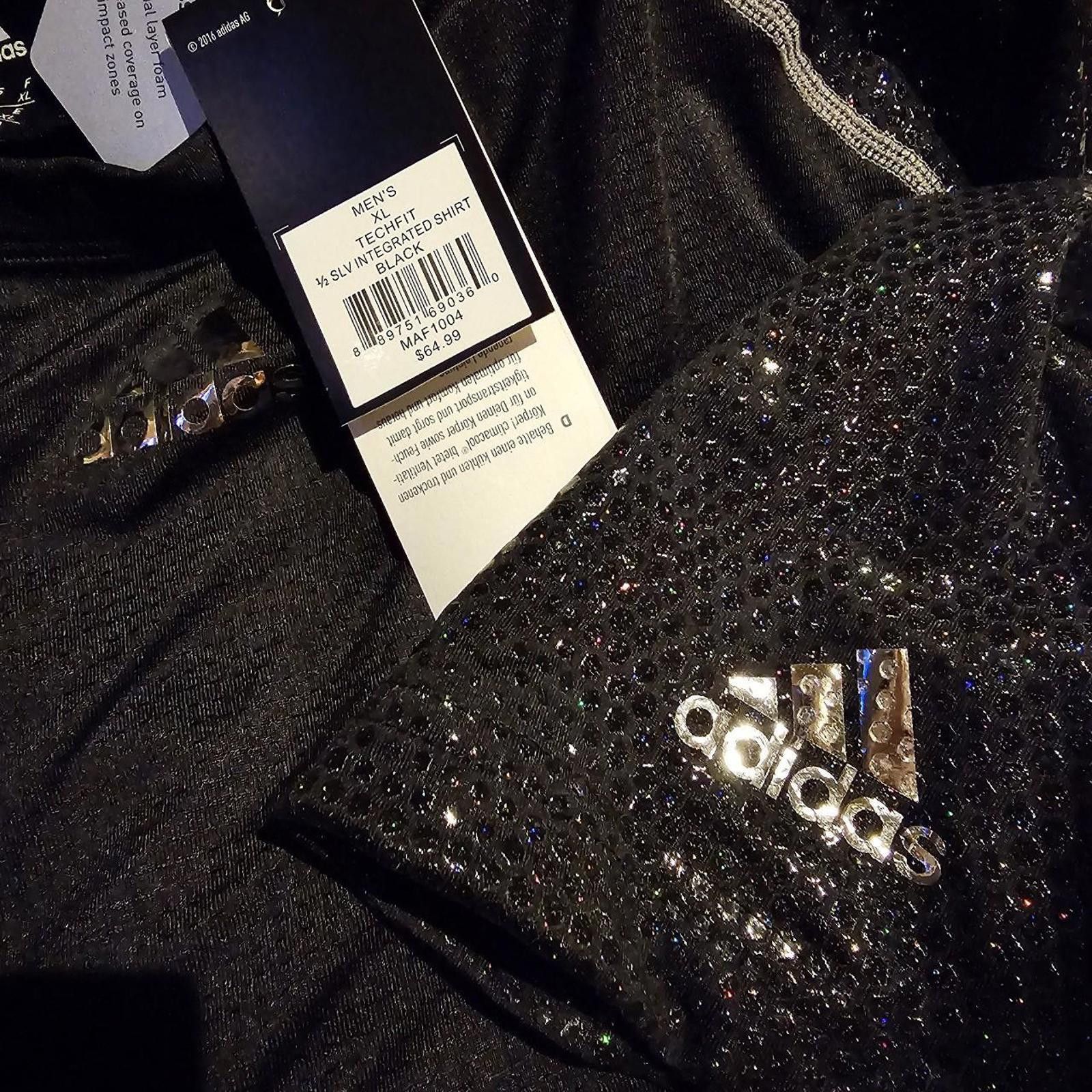 Adidas Adidas Men's Black Tech Fit Padded Compression Shirt Size US XL / EU 56 / 4 - 8 Thumbnail