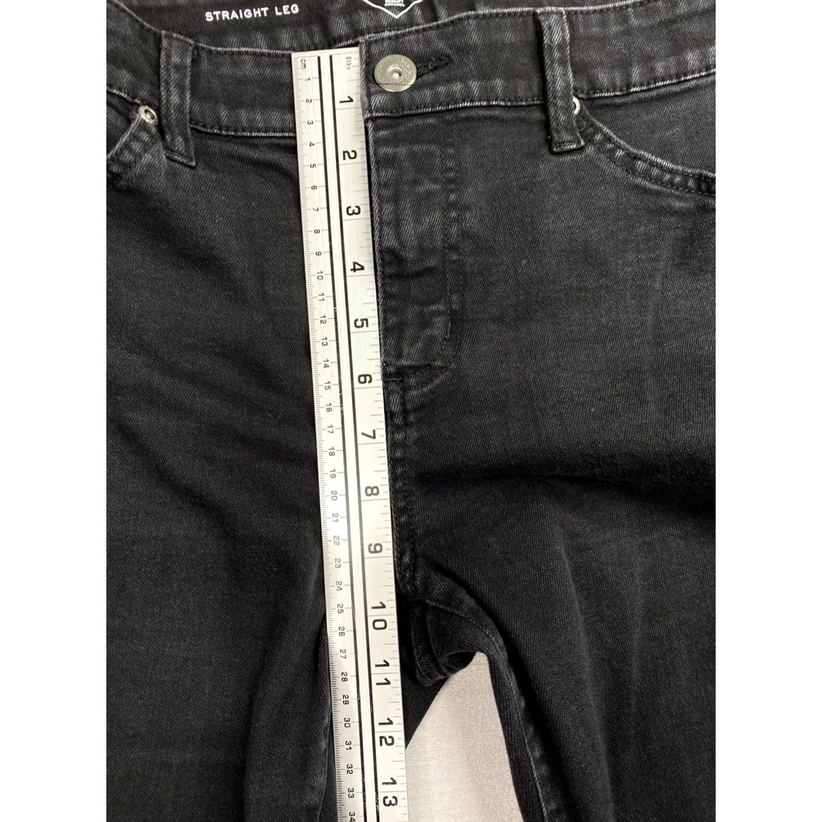 Vintage St. John's Bay Jeans Womens 10 Straight Black Mid Rise Stretch Denim Size 32" / US 10 / IT 46 - 3 Thumbnail
