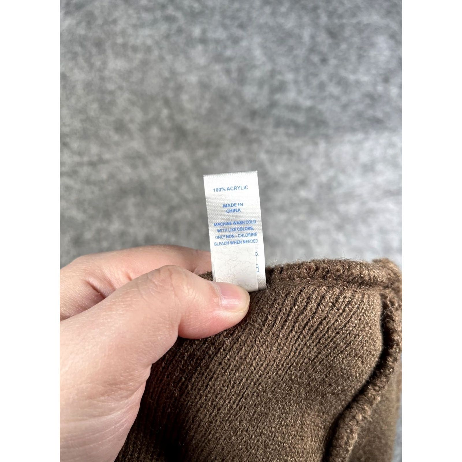 Port & Company Port & Company Beanie Mens One Size Brown Knit Cuffed Winter Embroidered R Logo Size ONE SIZE - 8 Thumbnail