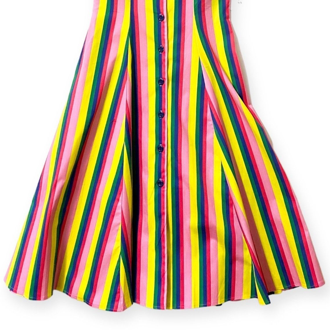 Staud STAUD Alice Multicolor Stripe Knotted Poplin Midi Dress Size Size XS / US 0-2 / IT 36-38 - 7 Thumbnail