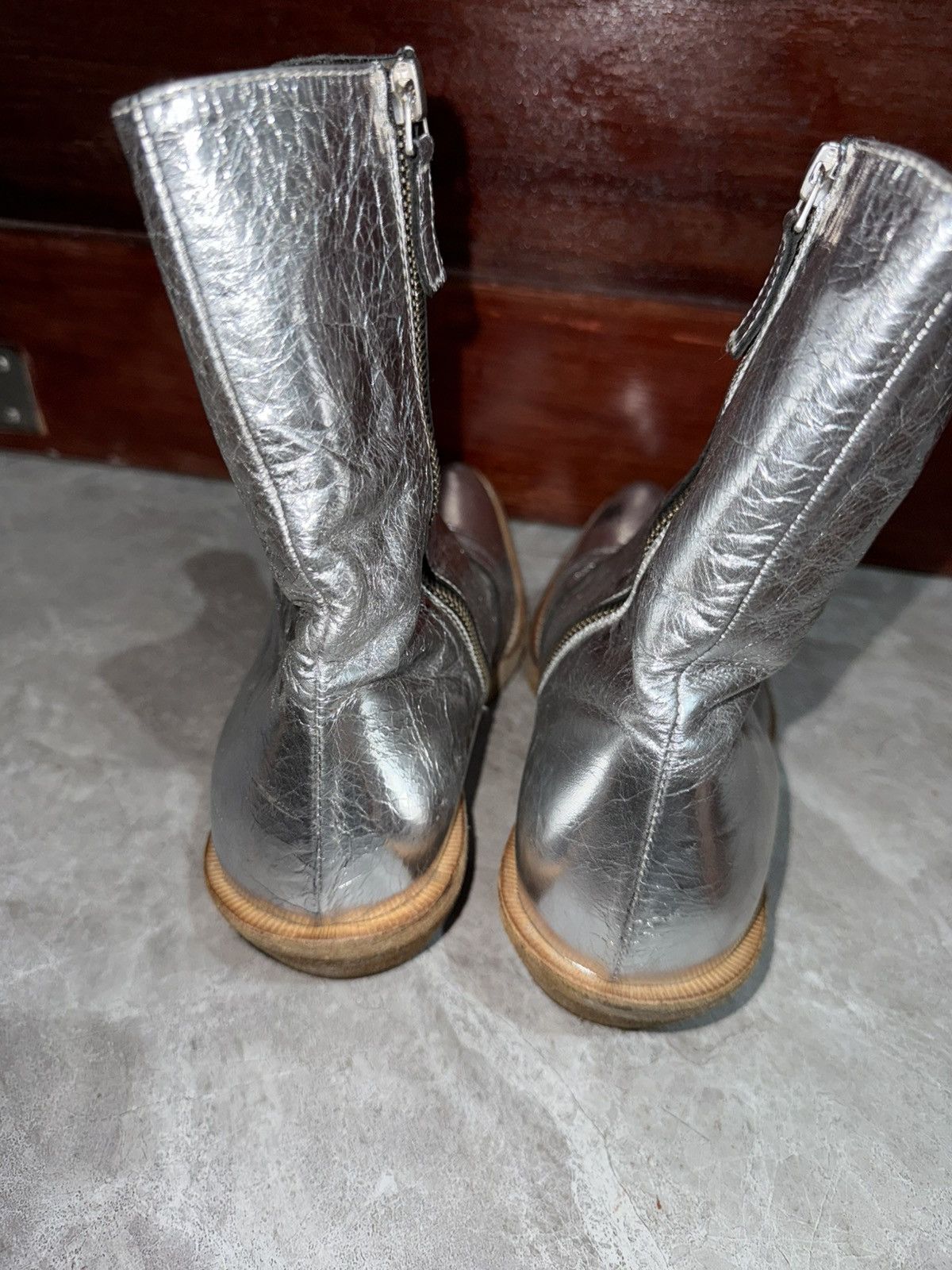 Haider Ackermann Haider Ackermann F/W 20 Garth Silver Boots Size US 8 / EU 41 - 5 Thumbnail