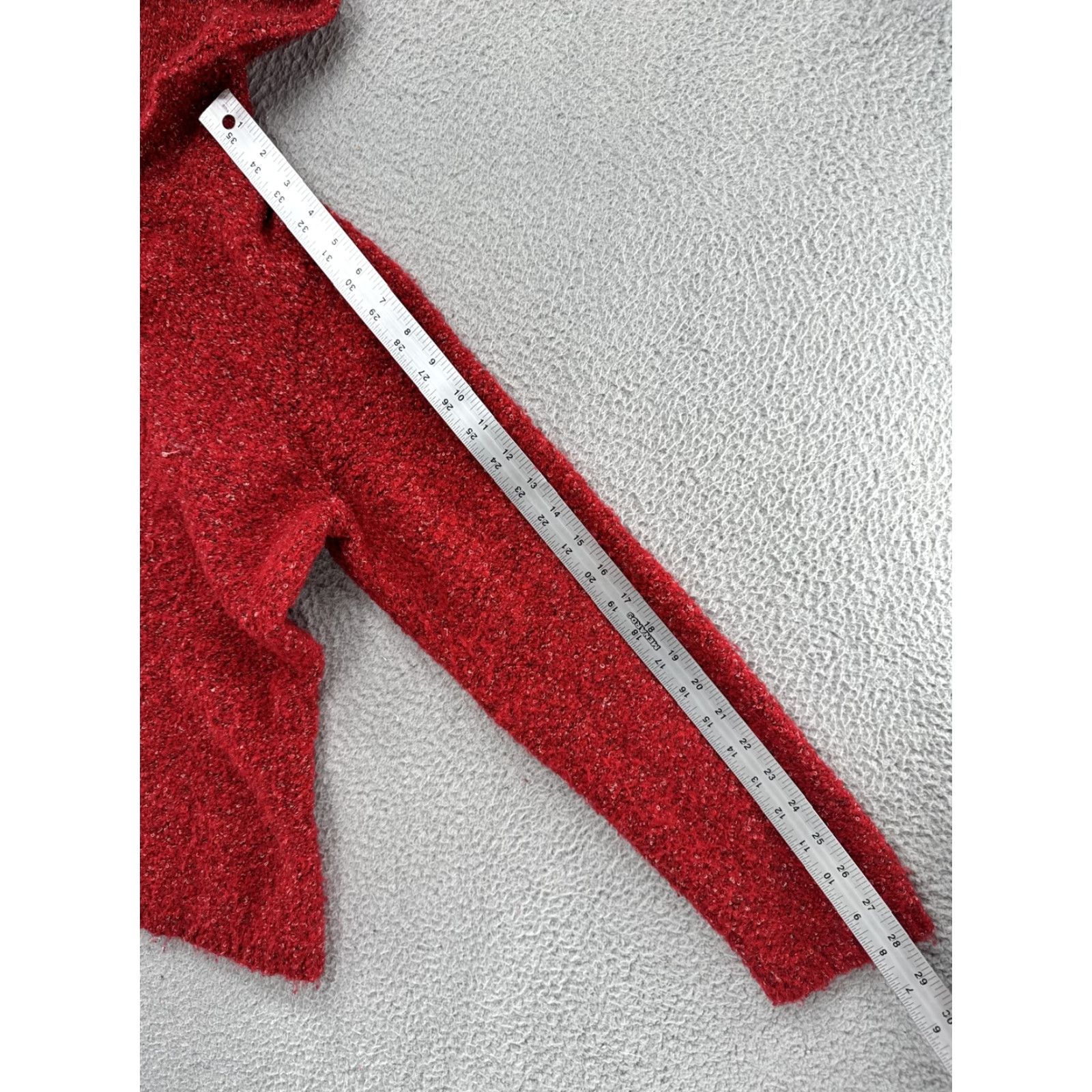 Liz Claiborne VINTAGE Villager Liz Claiborne Red Hooded Pullover V-Neck Sweater Plus Size 1X Womens Shovel? Size XL / US 12-14 / IT 48-50 - 6 Thumbnail