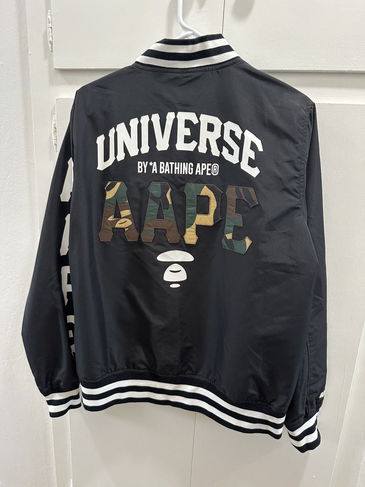 Aape Aape By A Bathing Ape Black and White Bomber Jacket Size US M / EU 48-50 / 2 - 2 Thumbnail