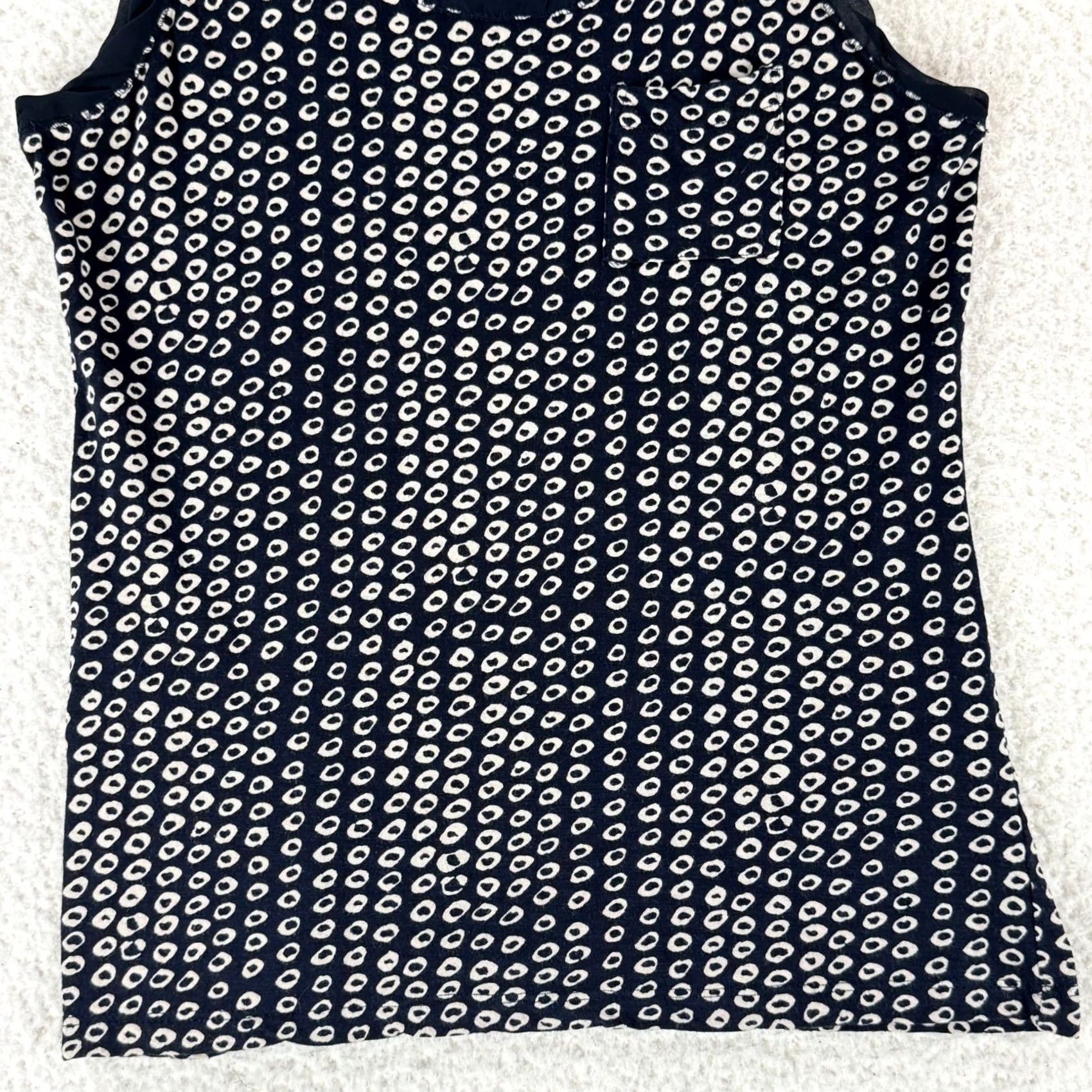 Loft LOFT Ann Taylor Tank Top Womens Small Black Circle Print Sleeveless Pullover Size S / US 4 / IT 40 - 3 Thumbnail