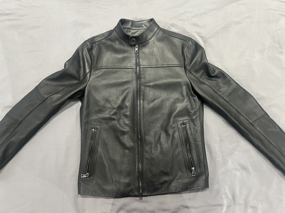 Michael Kors MICHAEL KORS MENS Leather Racer Jacket Size US S / EU 44-46 / 1 - 8 Thumbnail