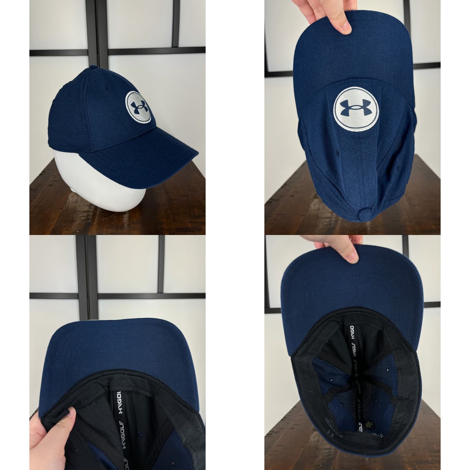 Under Armour Under Armour Golf Hat Cap Mens Large Blue 100% Polyester Fitted Classic Fit Size ONE SIZE - 8 Thumbnail