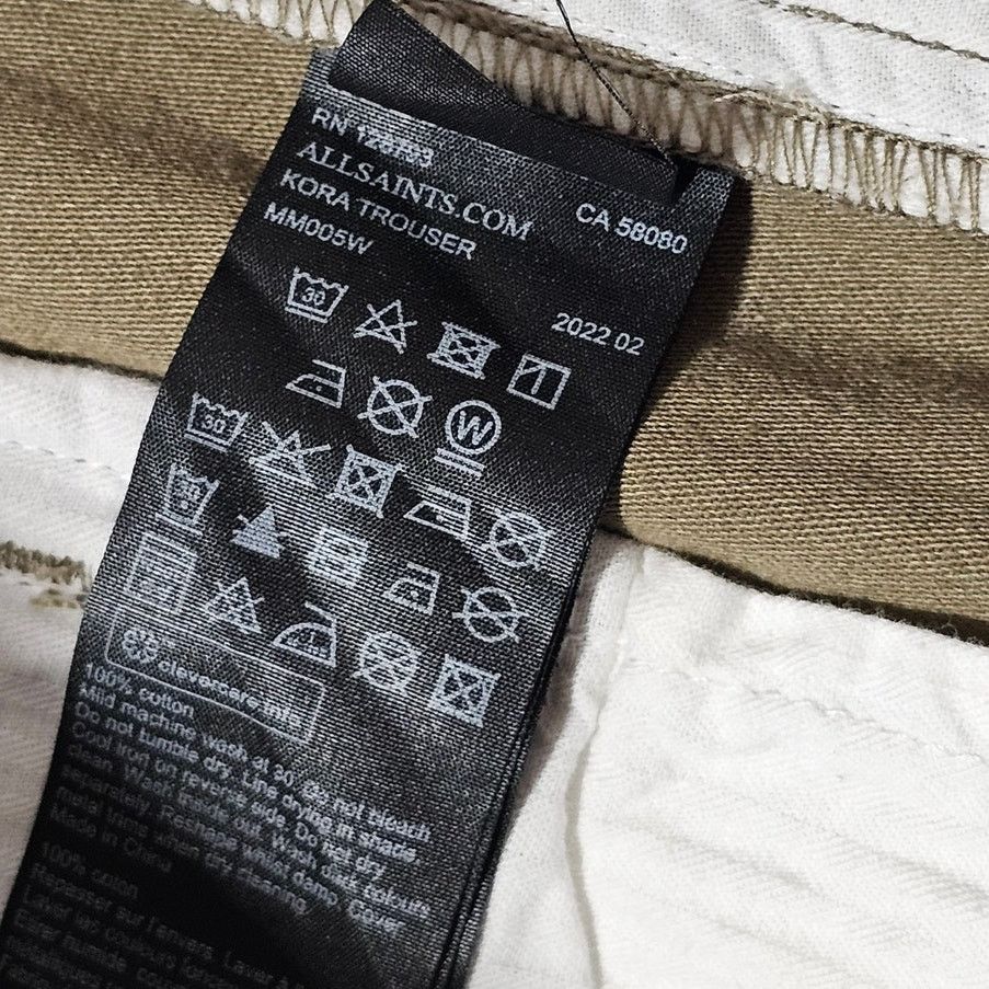 Allsaints ALLSAINTS Military Green Kora Trousers Straight Fit Cargo 32 Size US 32 / EU 48 - 11 Thumbnail