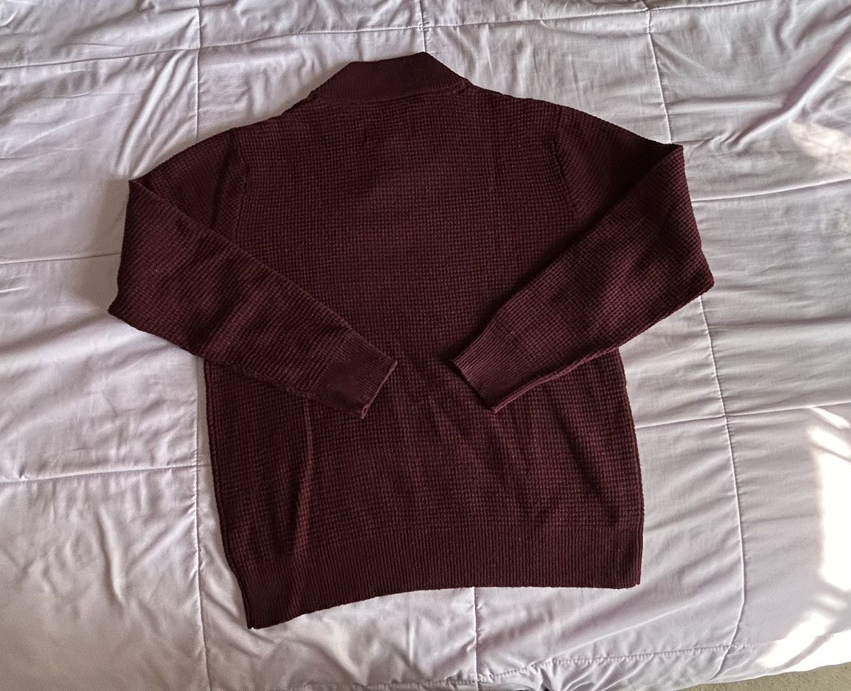 Schott Schott Bros Ribbed Wool Sweater Size L Wine V-Neck Size US L / EU 52-54 / 3 - 10 Thumbnail