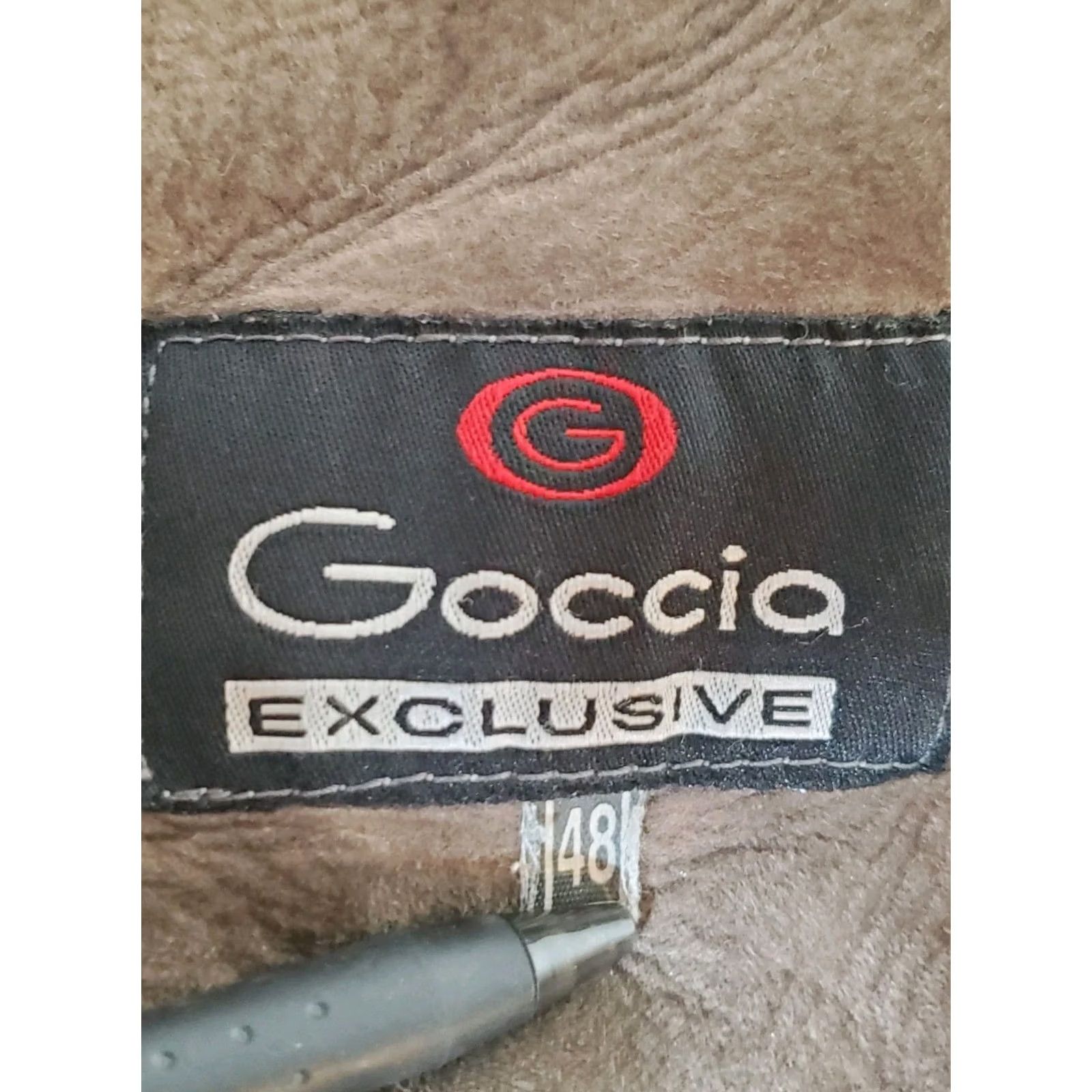Vintage VINTAGE Goccia Jacket Brown Men 48 Bomber Sheepskin Lined Wool Shearling Mid-Length Button Pockets Casual Business 90s Mens Size US M / EU 48-50 / 2 - 7 Thumbnail