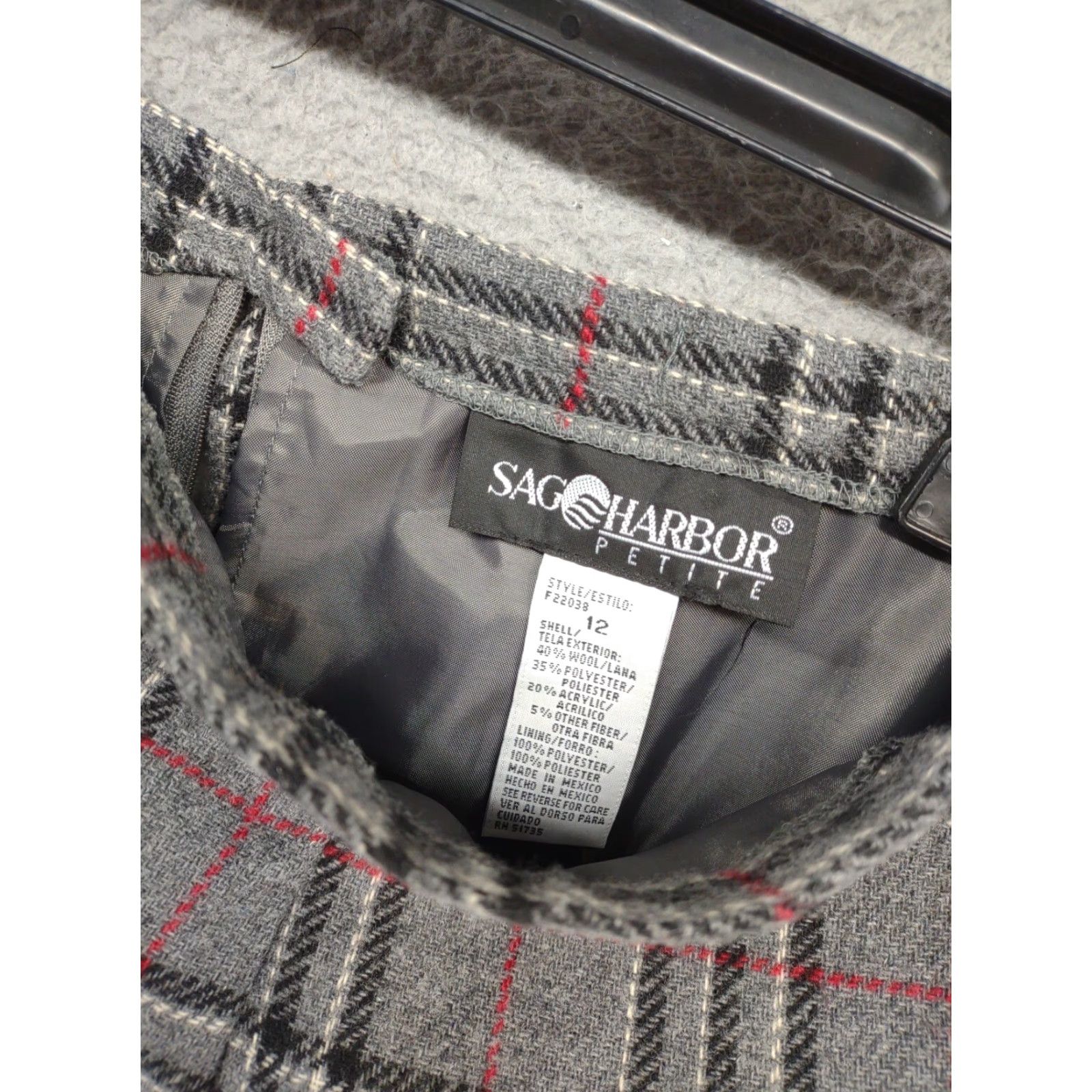 Vintage VINTAGE Sag Harbor Plaid Wool Blend Tassel Long Skirt in Women's Size 12 Petite Size 34" / US 12 / IT 48 - 3 Thumbnail