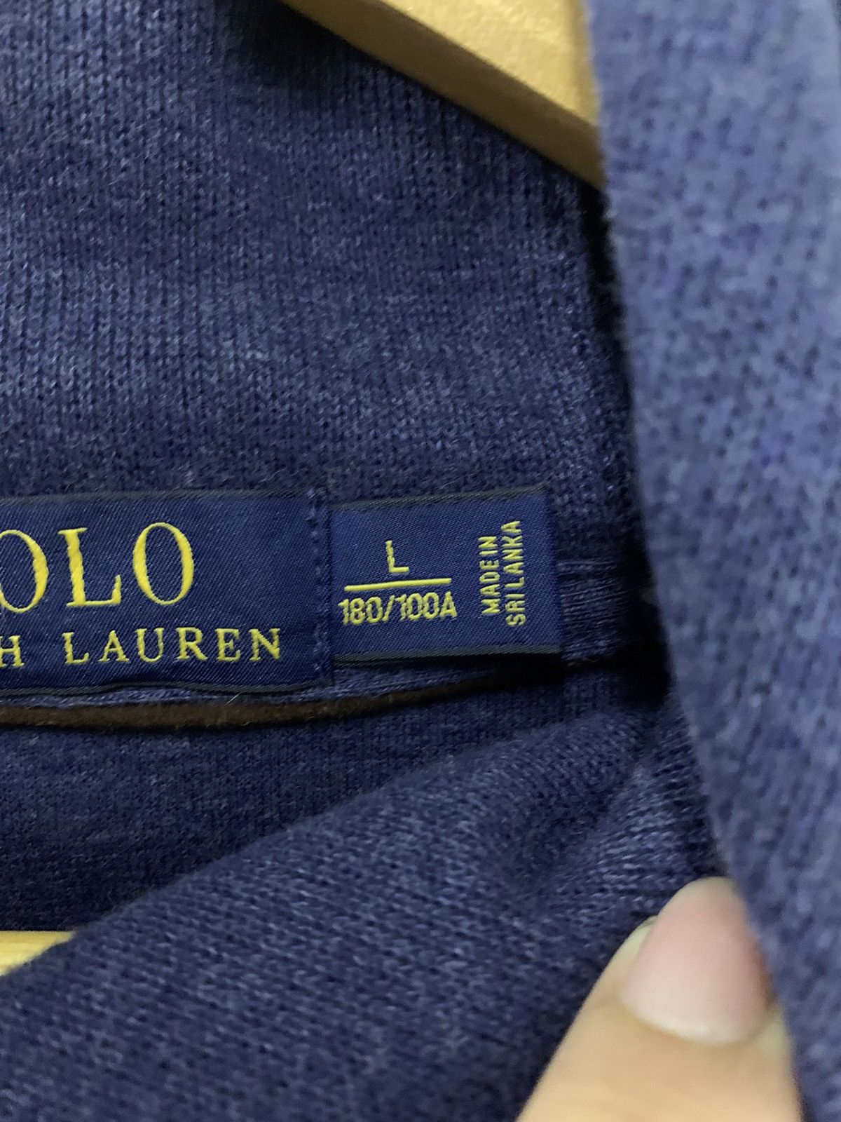 Polo Ralph Lauren Polo Ralph Lauren Navy Blue shawl collar sweatshirt Size US L / EU 52-54 / 3 - 6 Thumbnail
