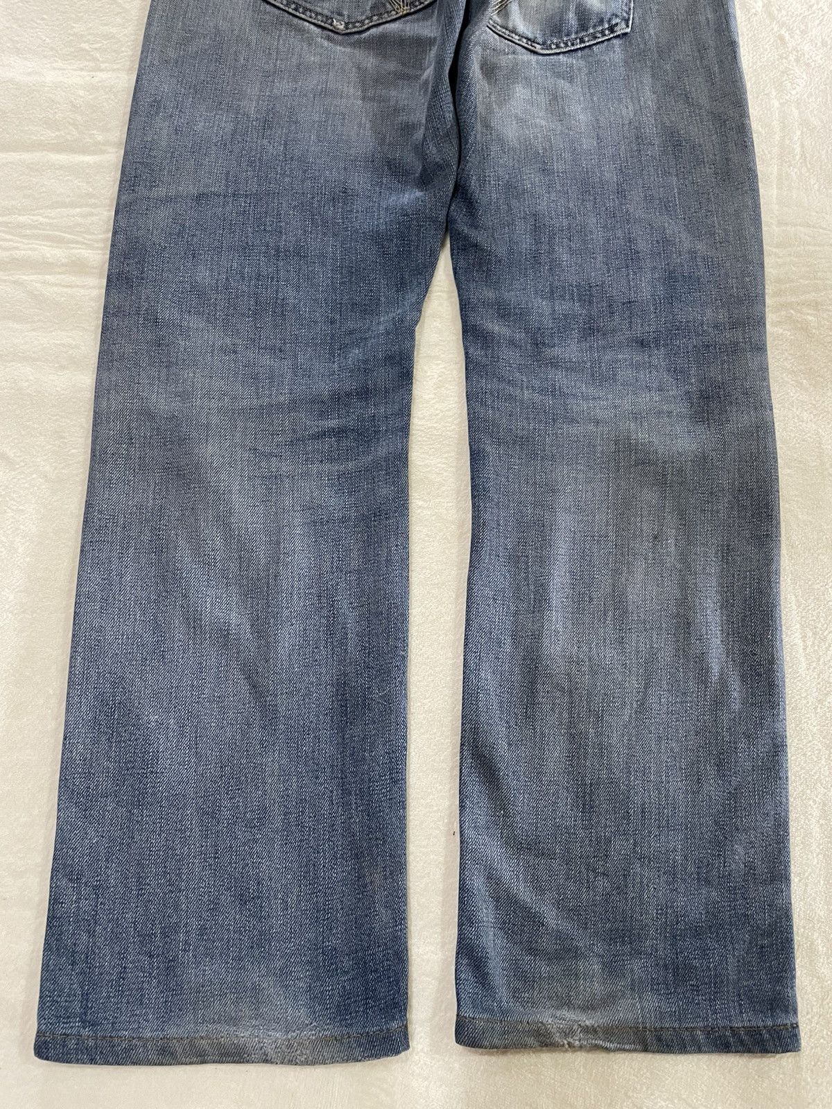 Adidas Vintage Adidas Faded Distress Blue Denim Jeans Size US 33 - 13 Thumbnail