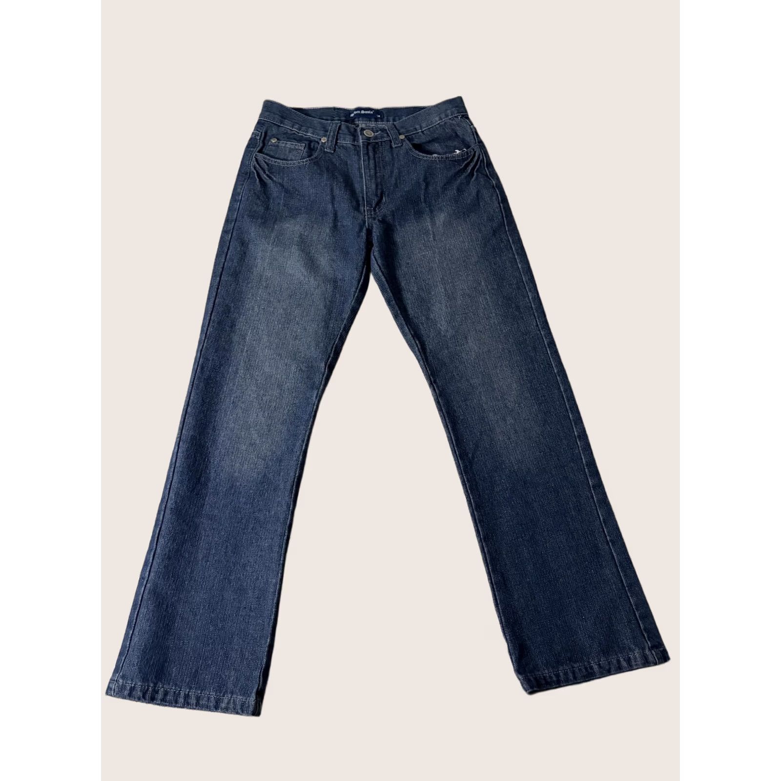 Vintage Seven Souls Jeans Womens 14 Blue Regular Straight Leg Denim 34x27.5 Packaged Buttons Logo Pocket 5-Pocket Size 36" / US 14 / IT 50 - 1 Thumbnail