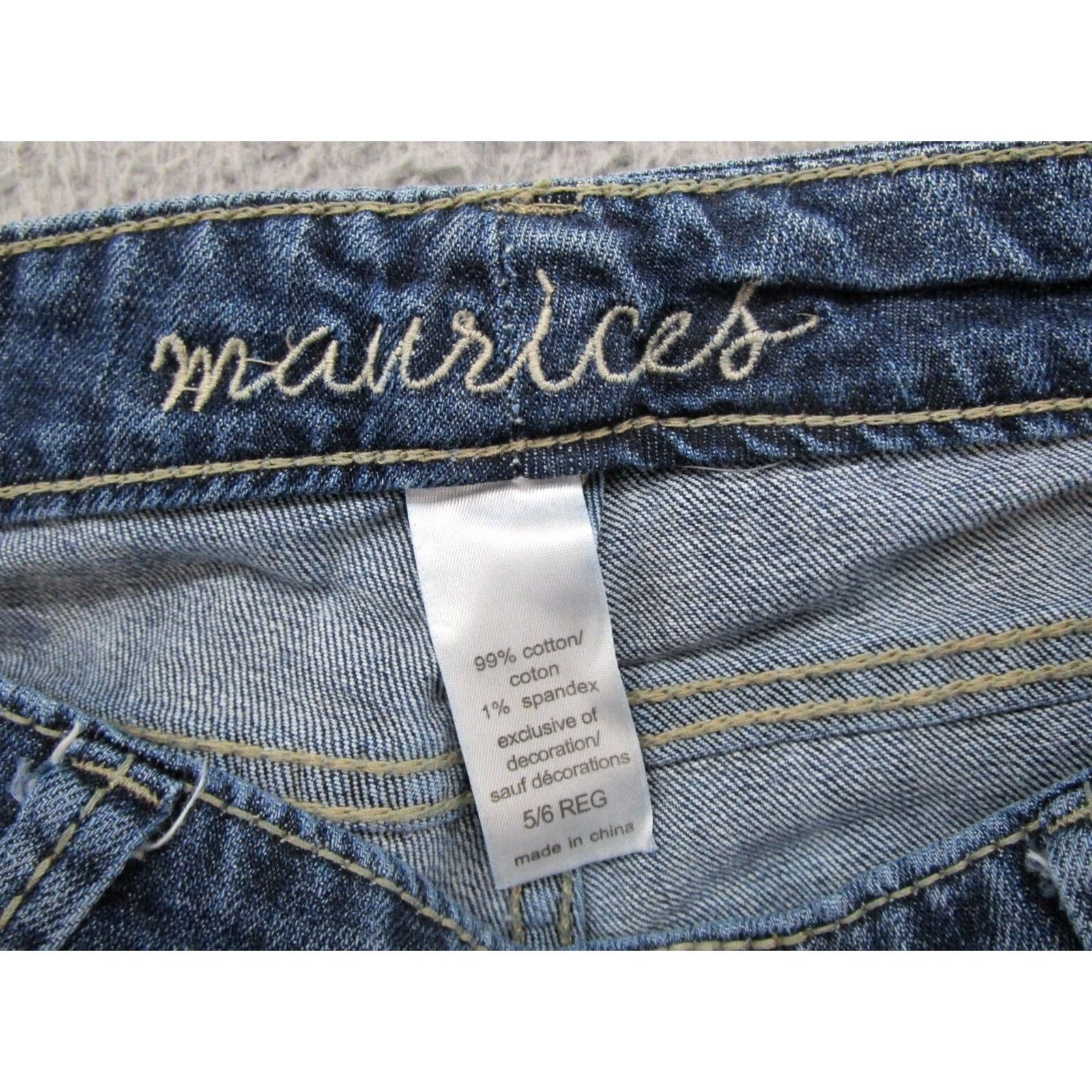 Vintage Maurices Women's Jeans Blue Stretch Denim Cotton Blend Size 6 Straight Pants Mens Womens Size 28" / US 6 / IT 42 - 3 Thumbnail