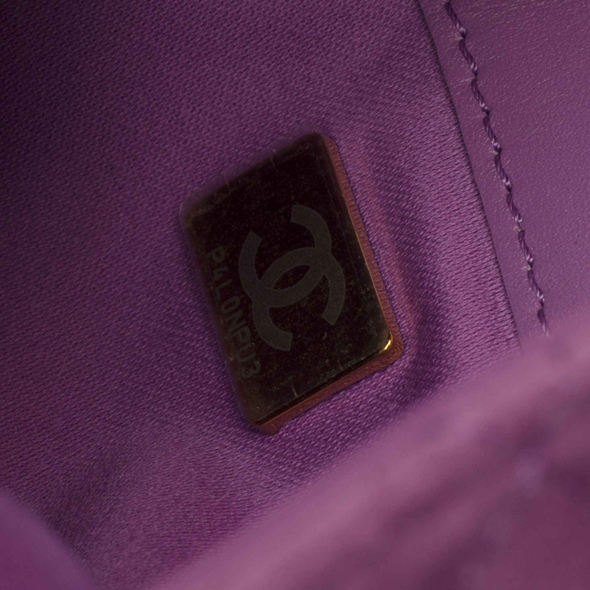 Chanel 25 bag in purple leather