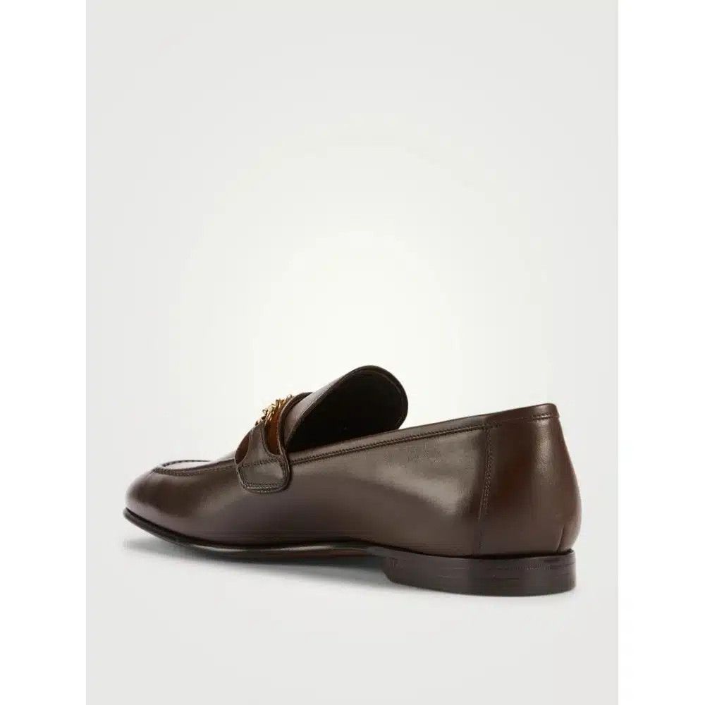 Tom Ford o1loc1c0525 J1334G Leather Chain Loafers in Brown Size US 9 / EU 42 - 4 Thumbnail