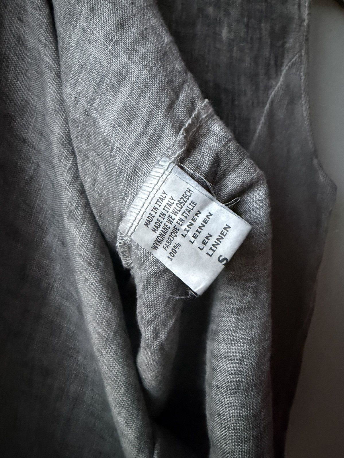 Other Lina Tomei Raw Linen V-Neck Dress Avant-Garde Edge Size S / US 4 / IT 40 - 7 Thumbnail