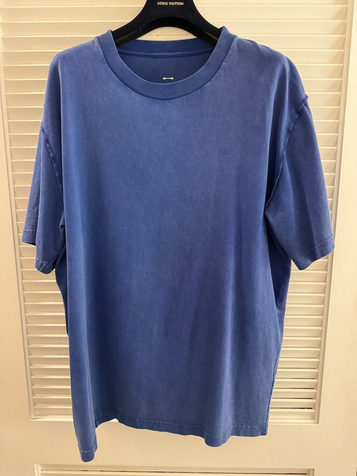 Image of Louis Vuitton Plain T-Shirt Staples Edition in Blue, Men's (Size 2XL)